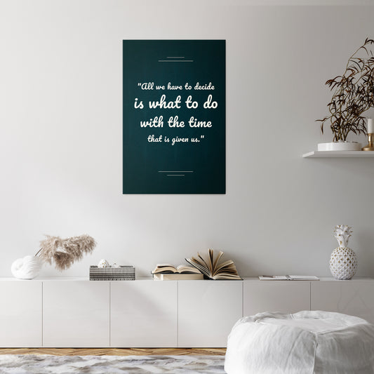 DECISIONS IN MOMENTS Vertical Canvas Print