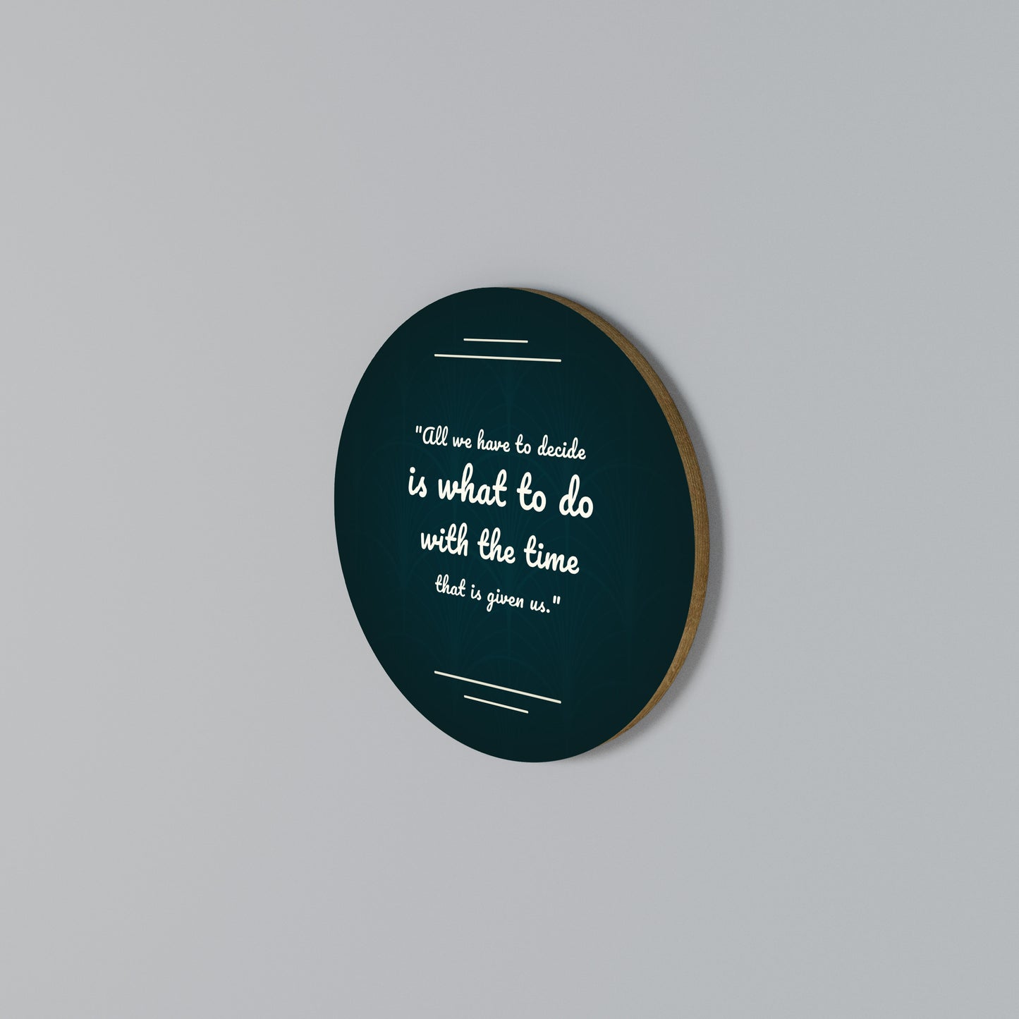 DECISIONS IN MOMENTS Round Wall Art