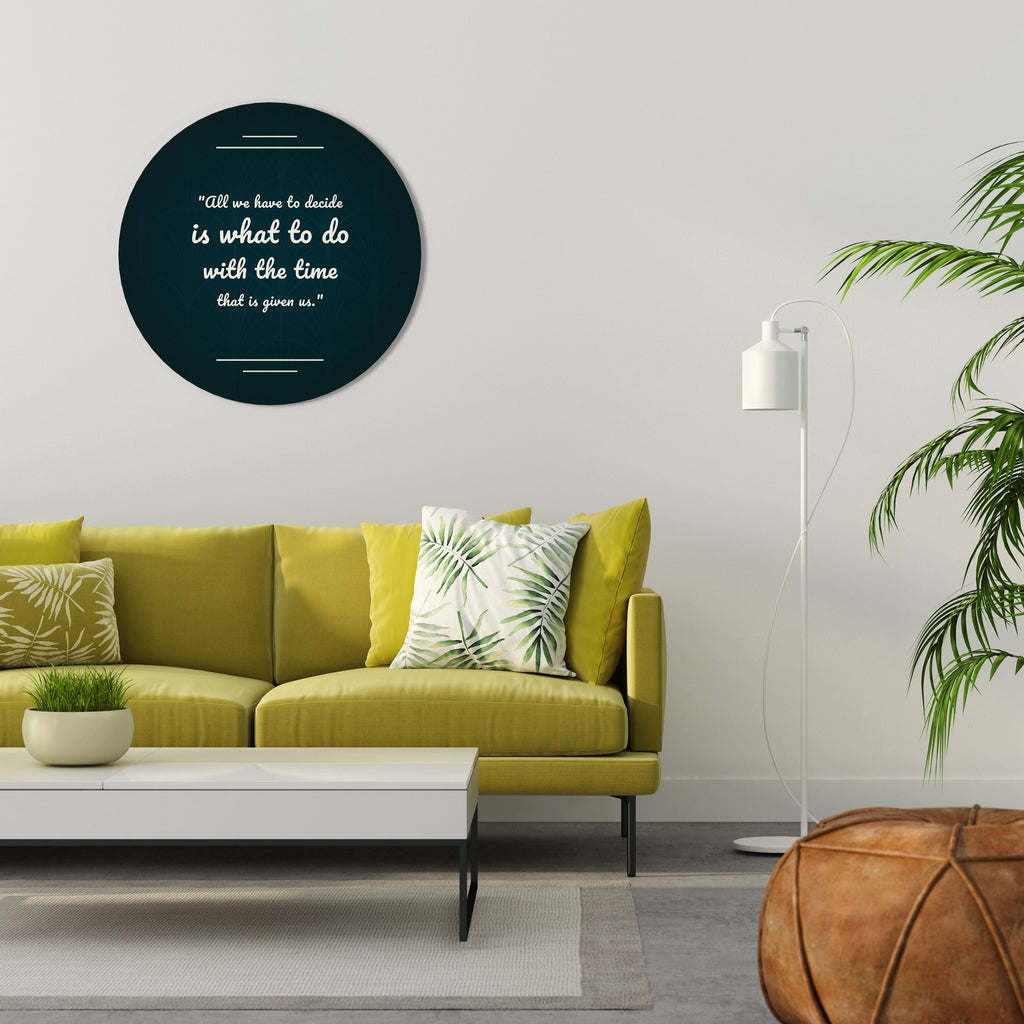 DÉCISIONS INSTANTANÉES Art mural rond