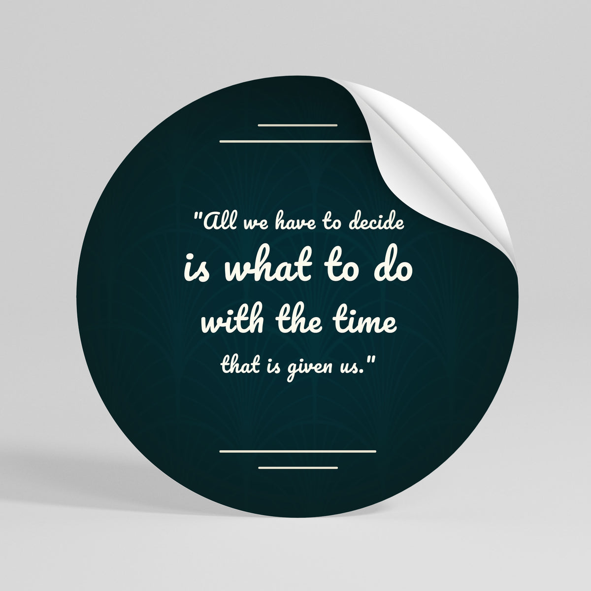 DECISIONS IN MOMENTS Peel and Stick Round Sticker
