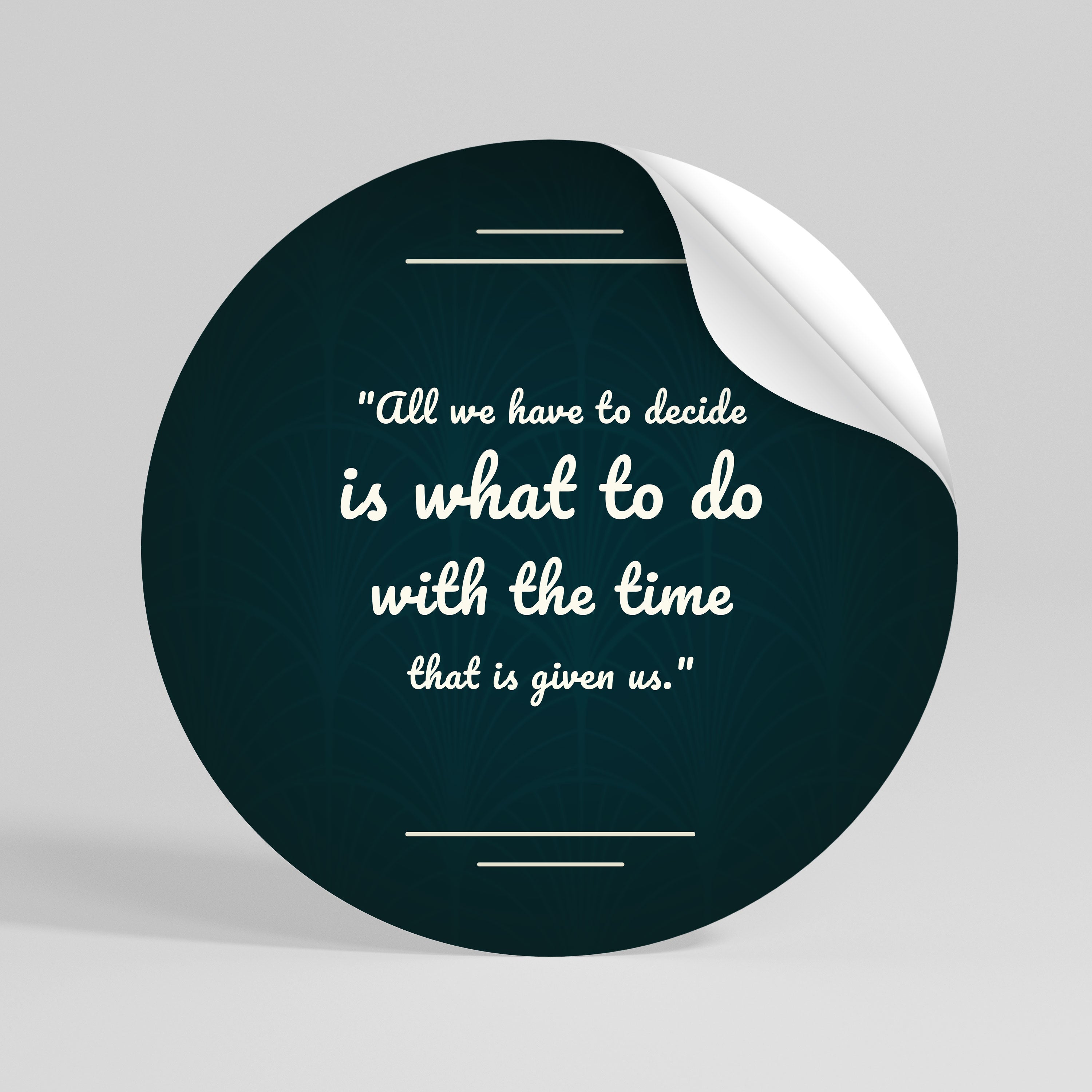 DECISIONS IN MOMENTS Peel and Stick Round Sticker