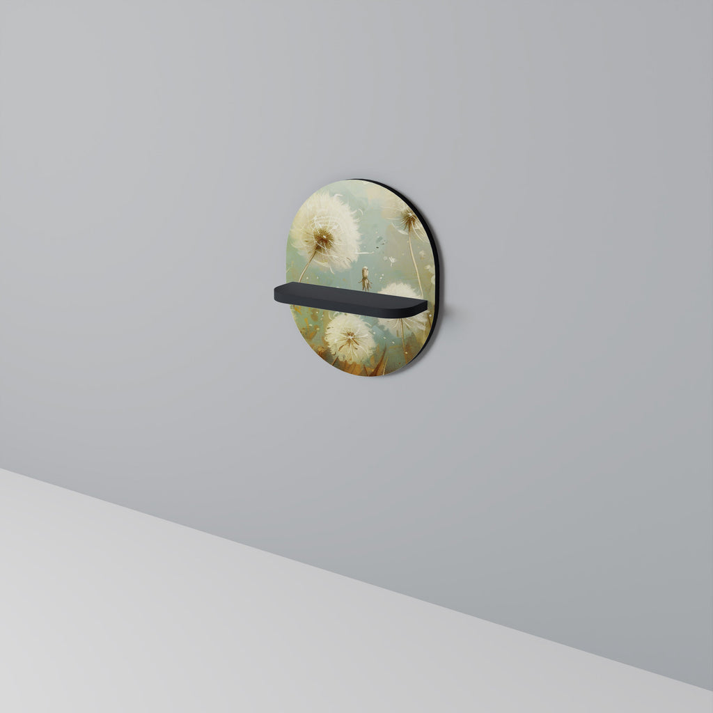 Étagère d'art ovale DREAMY MEADOW en finition noire