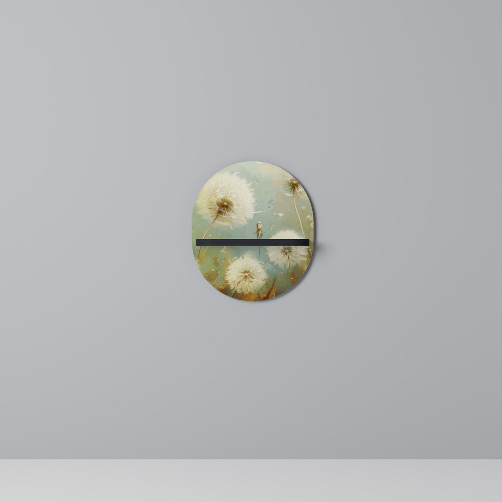 Étagère d'art ovale DREAMY MEADOW en finition noire