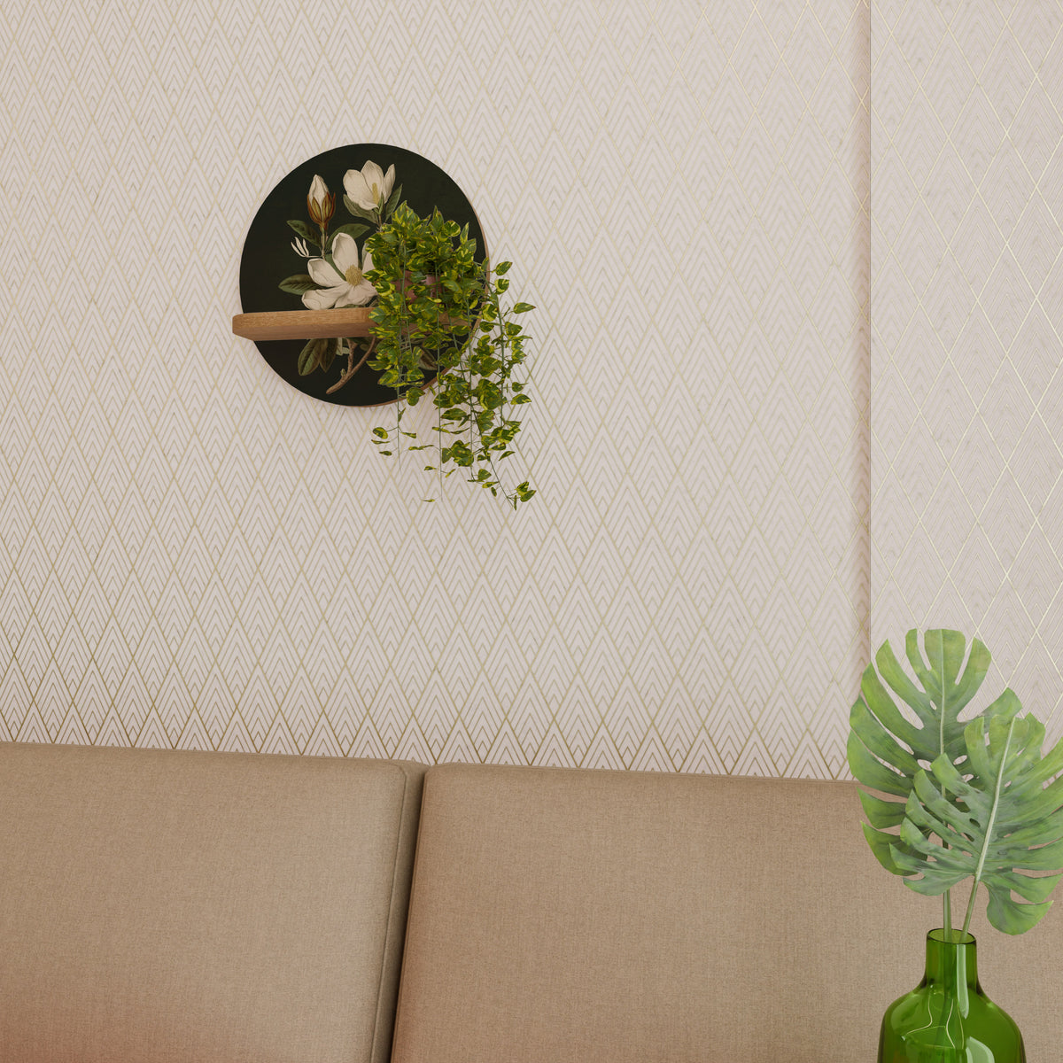FLORAL NOIR Art Shelf