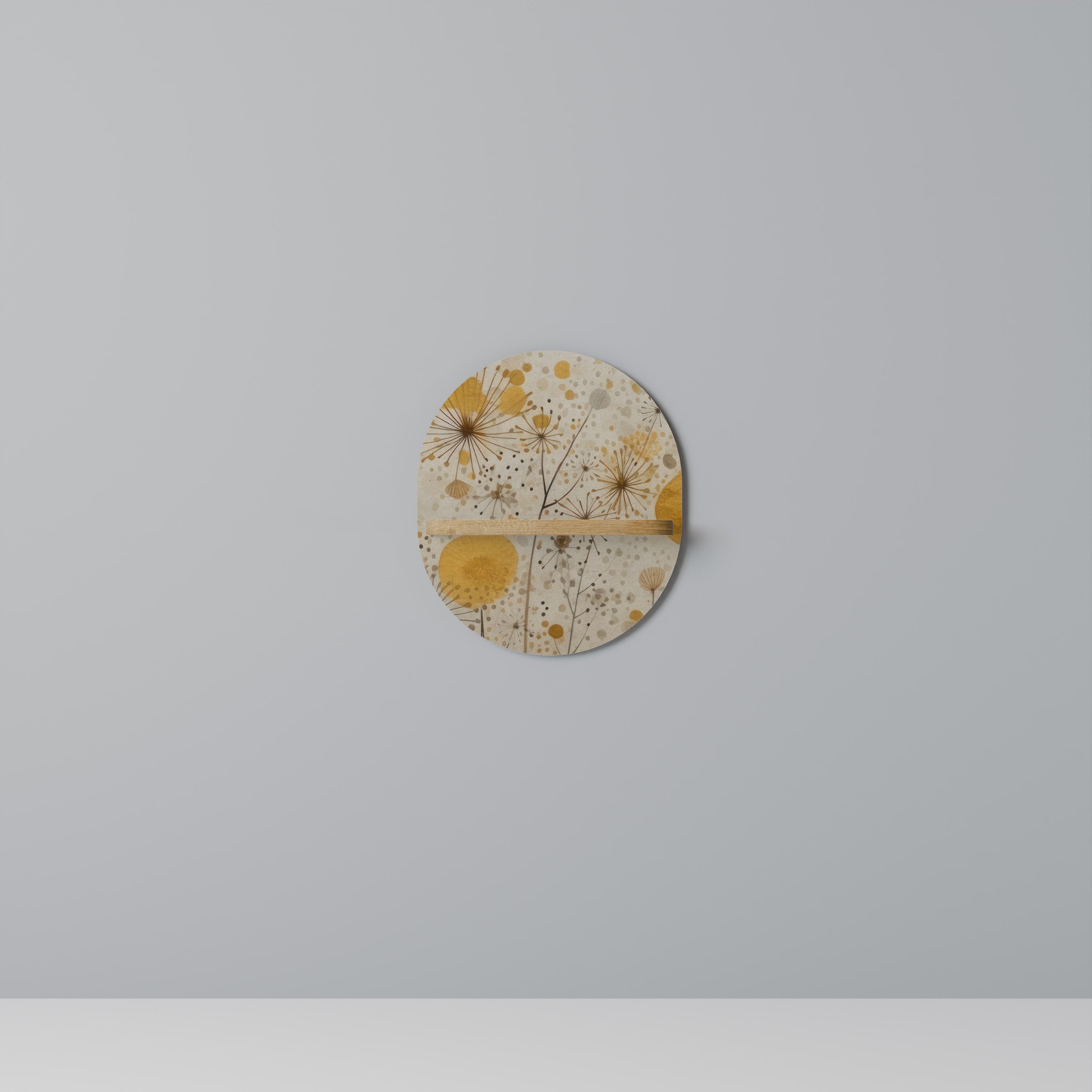 Étagère d'art ovale MORNING GLADE effet chêne