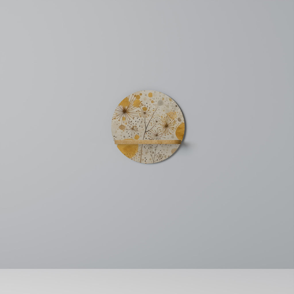 Étagère d'art ronde MORNING GLADE effet chêne