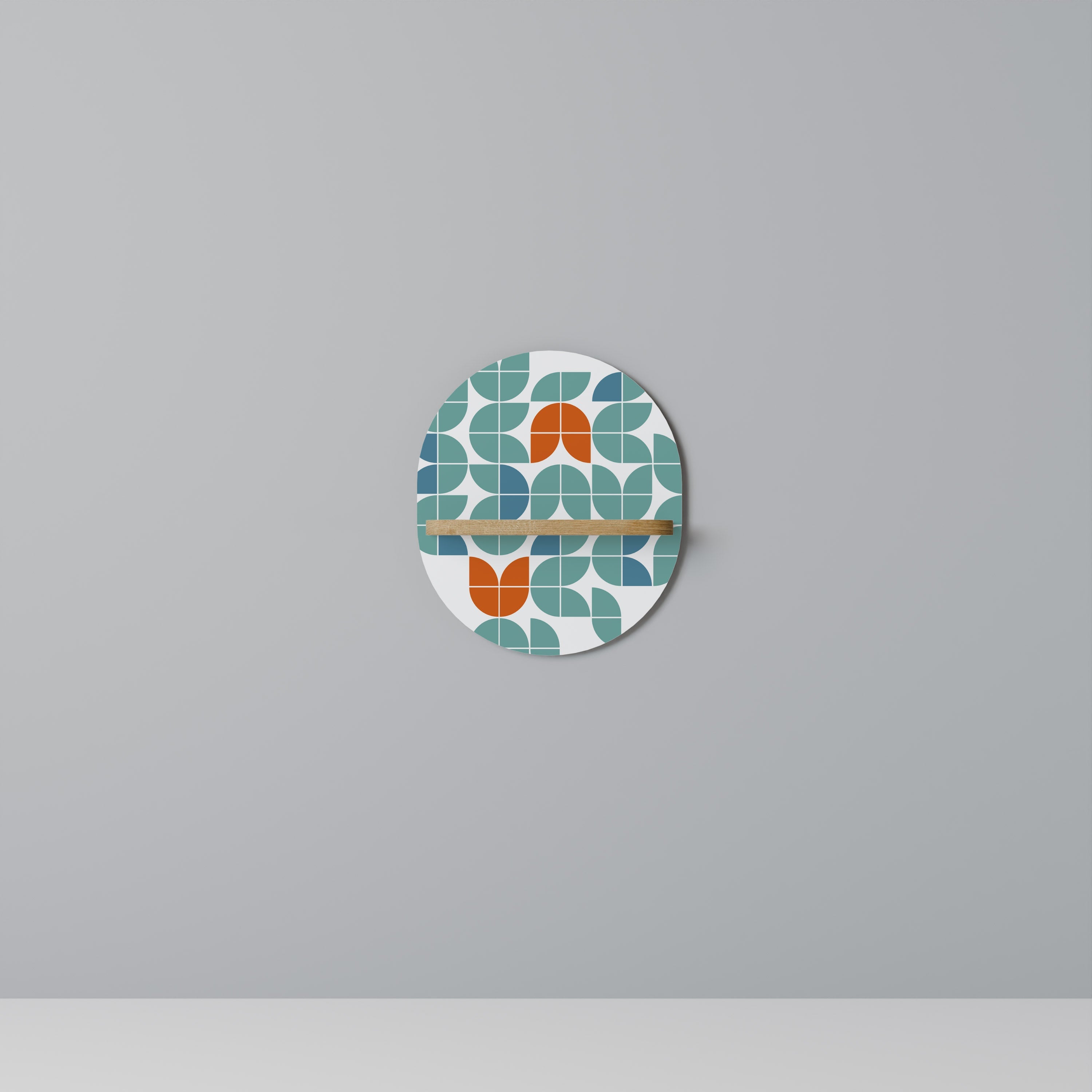 Étagère d'art ovale BE THE CHANGE en effet chêne