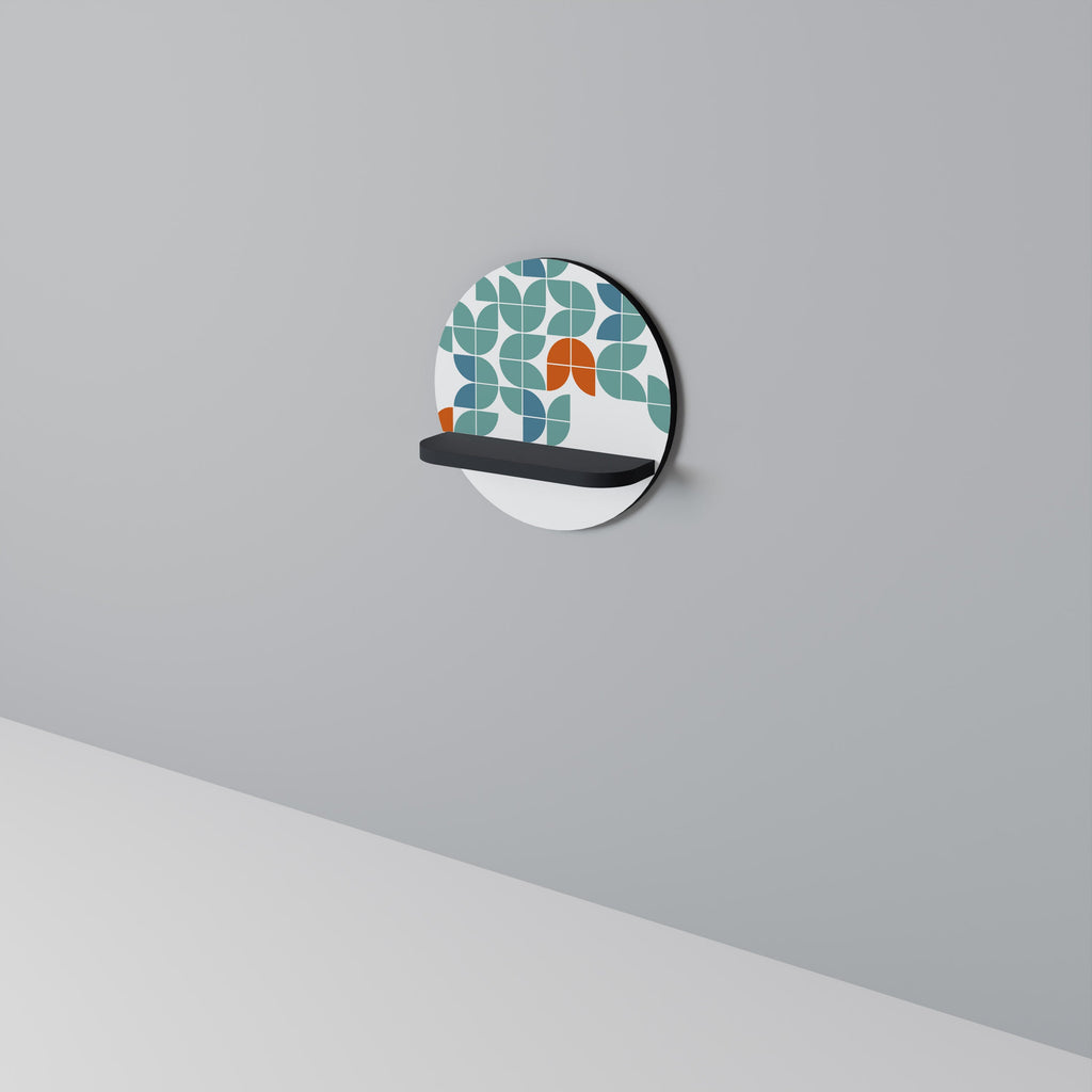 BE THE CHANGE Round Art Shelf In Black Finish