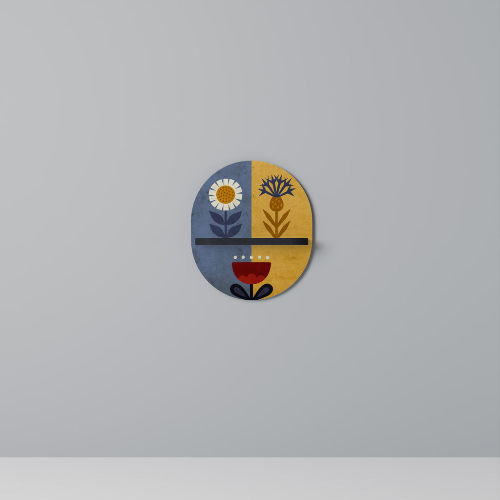 Étagère d'art ovale SCANDIC FLORET en finition noire