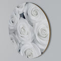 ELEGANCE IN WHITE Round Wall Art