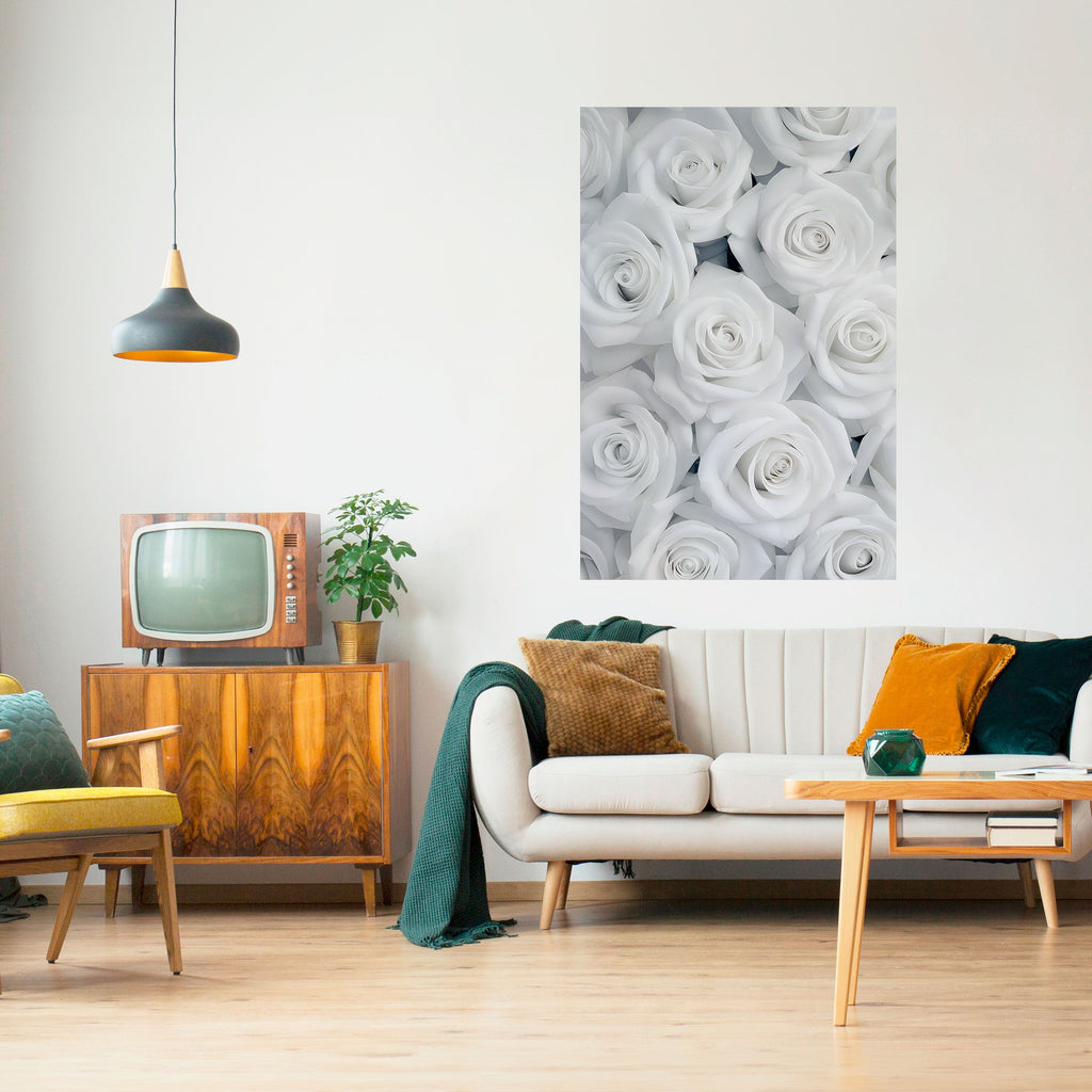 Affiche verticale autocollante ÉLÉGANCE EN BLANC