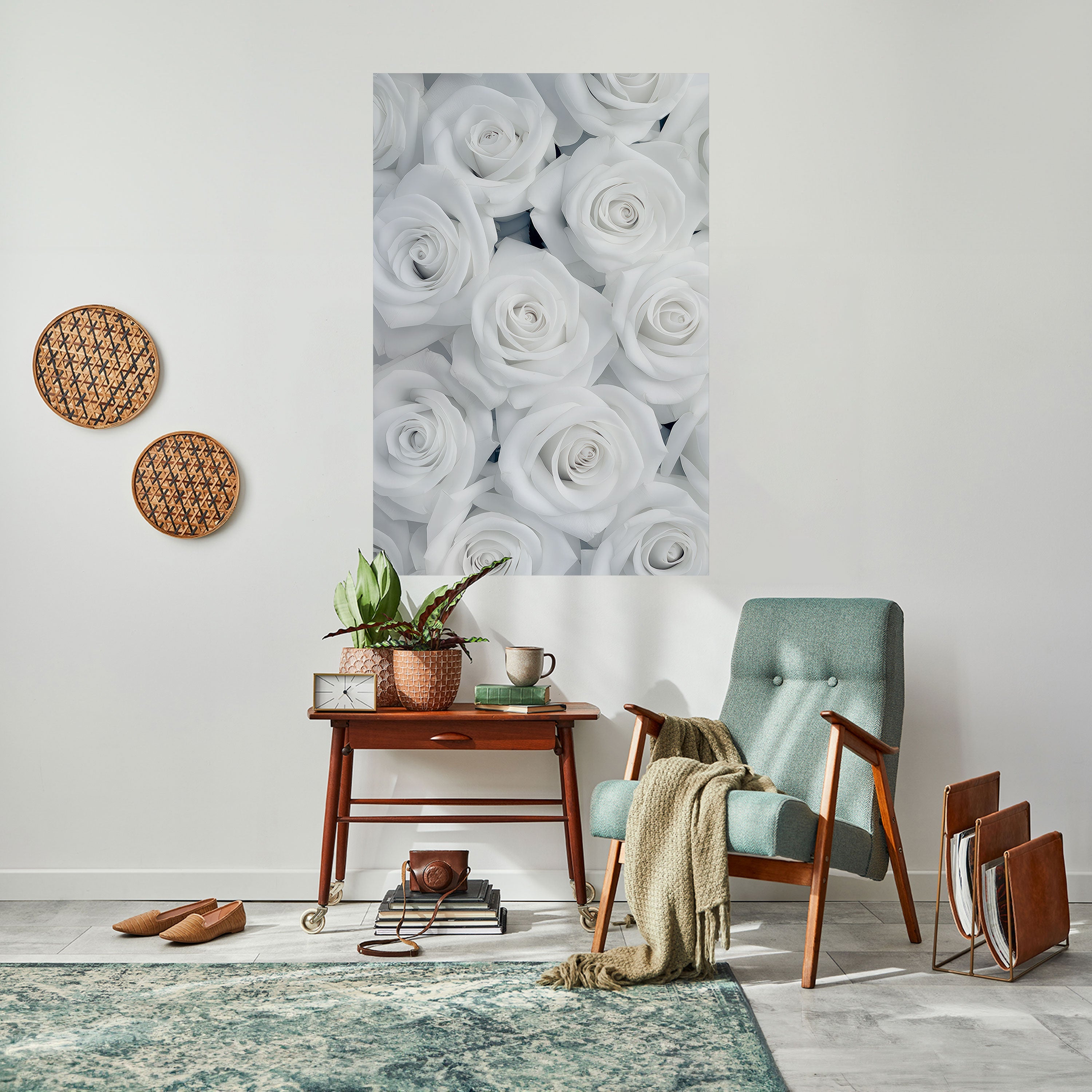 Affiche verticale autocollante ÉLÉGANCE EN BLANC