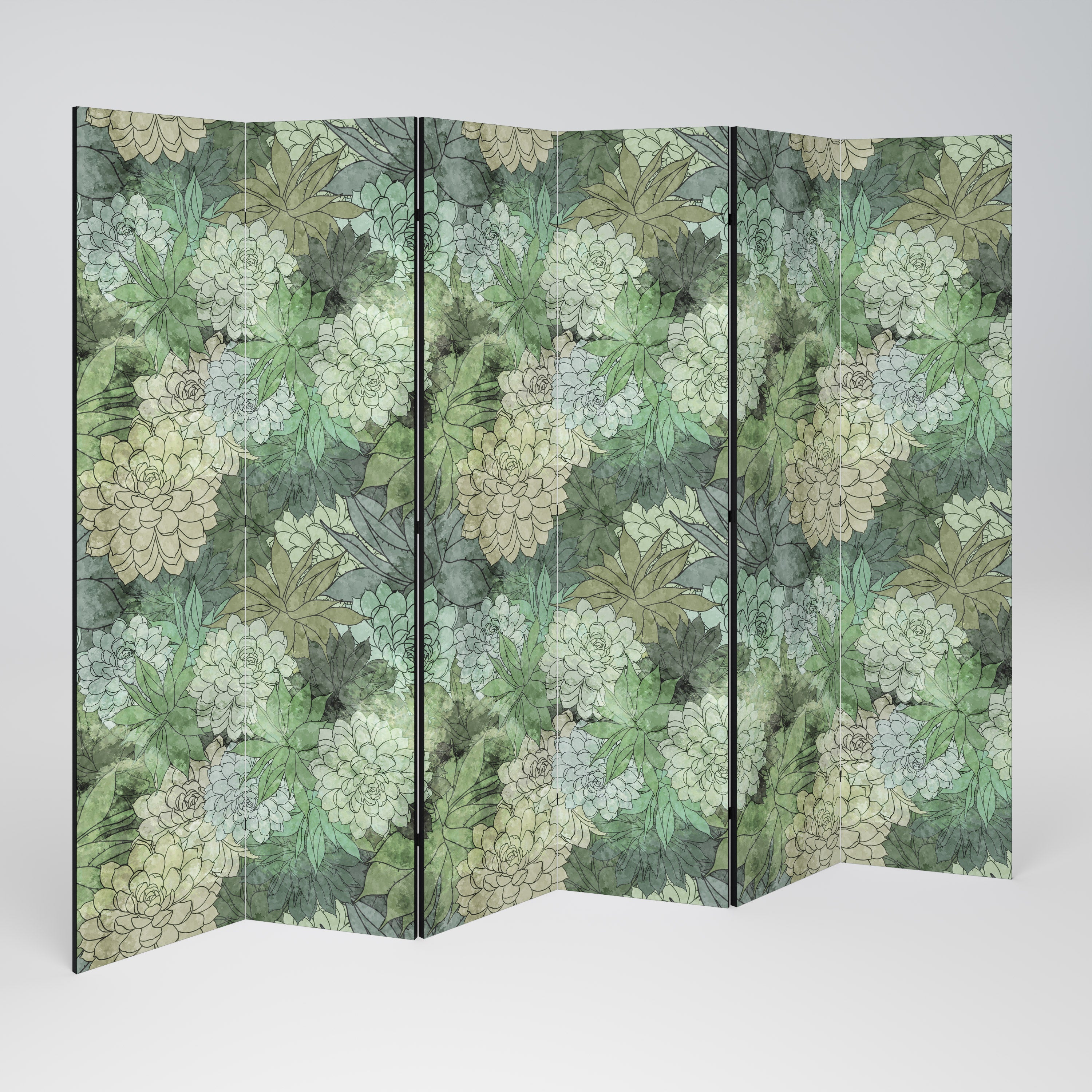 SUCCULENT CLUSTER 6-Panel Room Divider