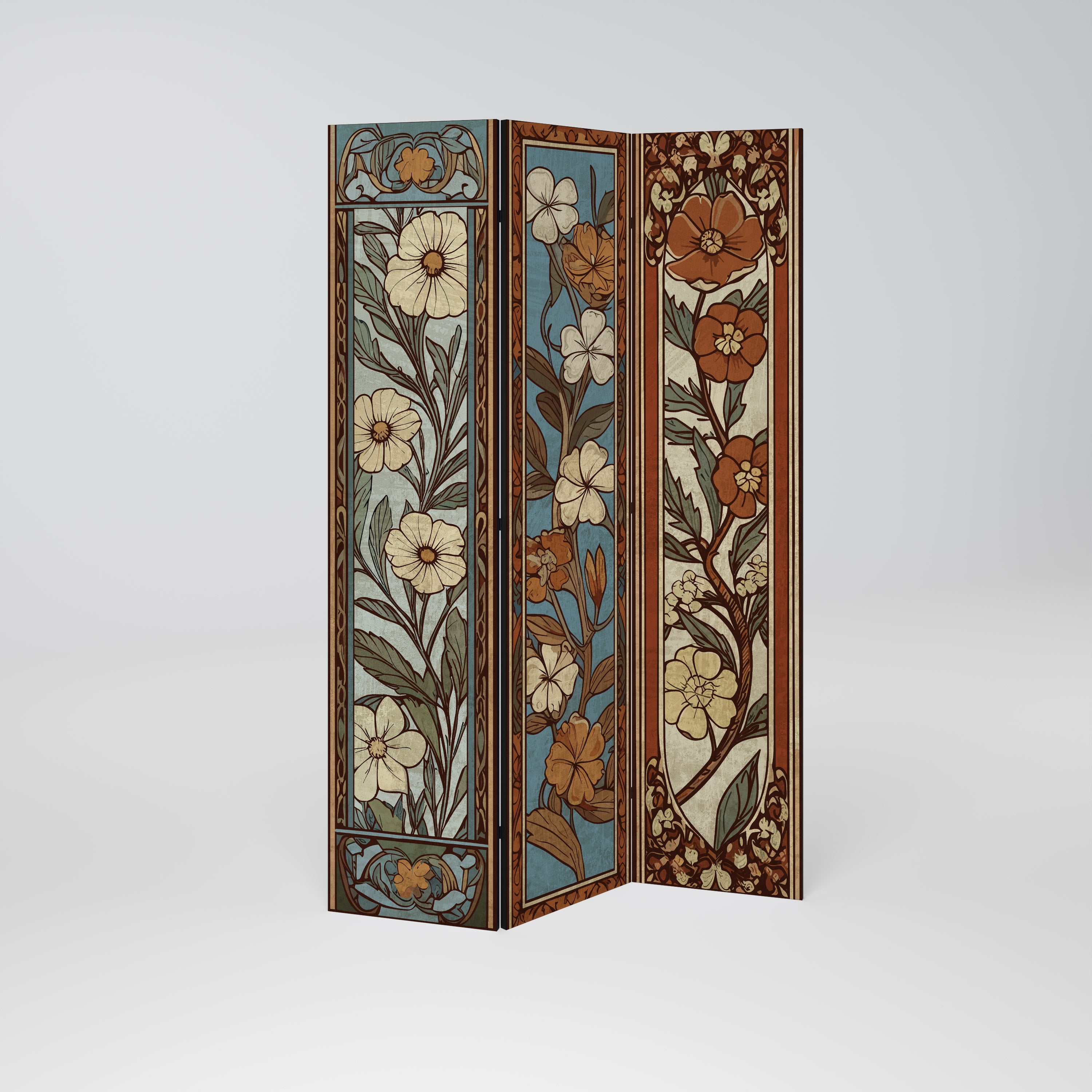 TIMELESS FLORA 3-Panel Room Divider