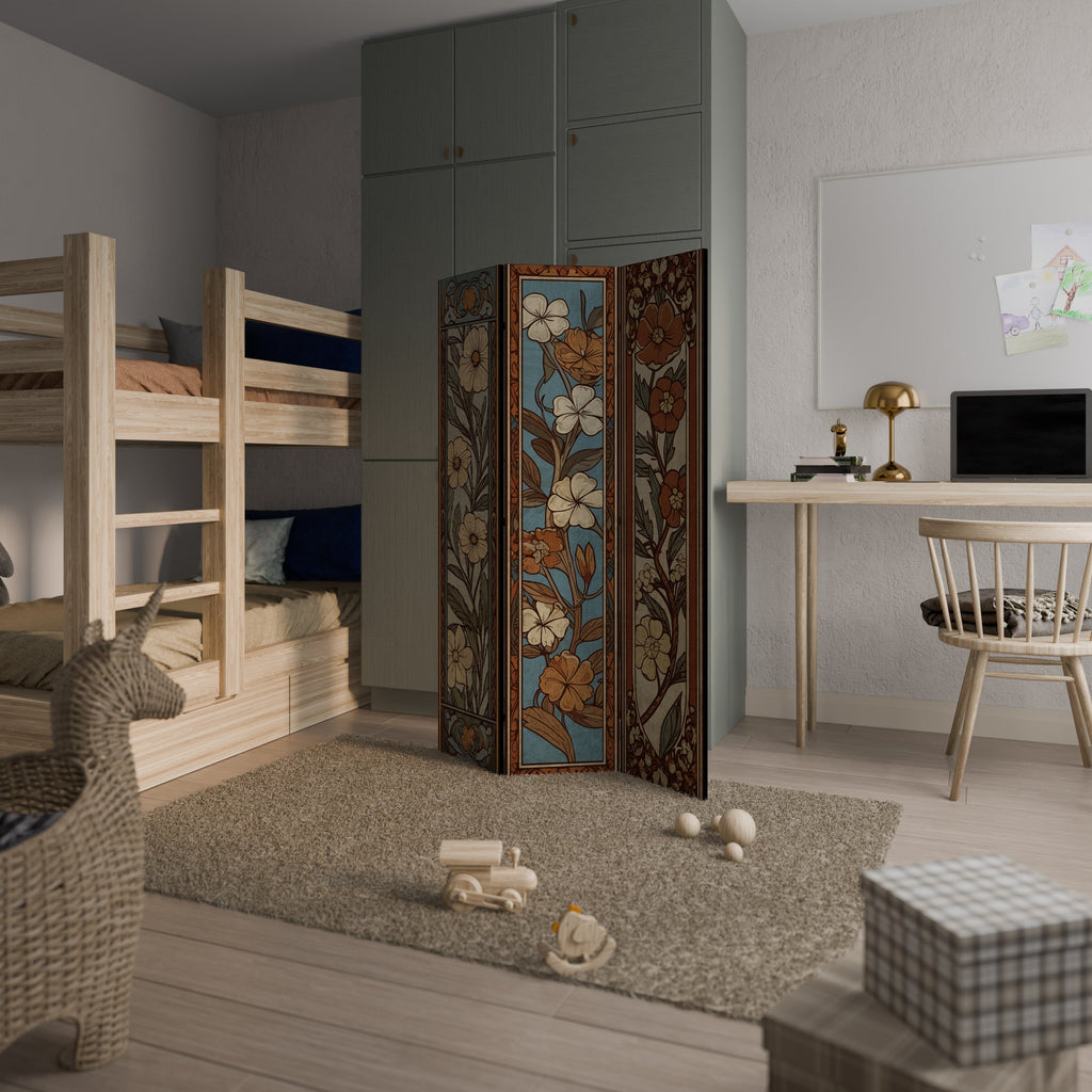 Paravent décoratif à 3 panneaux TIMELESS FLORA