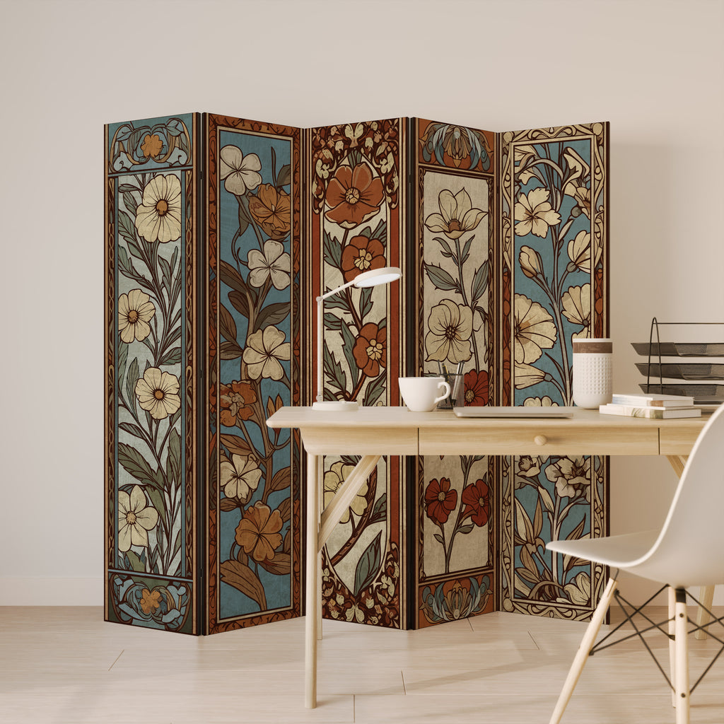 TIMELESS FLORA 5-Panel Room Divider