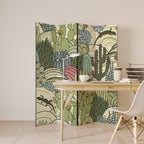 SUCCULENTS KALEIDOSCOPE 4-Panel Room Divider