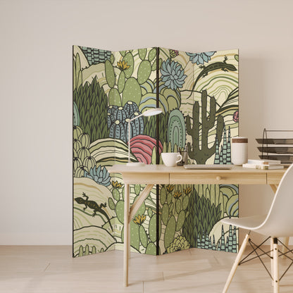 SUCCULENTS KALEIDOSCOPE 4-Panel Room Divider