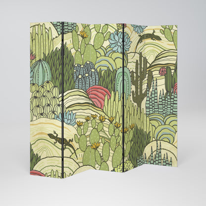 SUCCULENTS KALEIDOSCOPE 5-Panel Room Divider