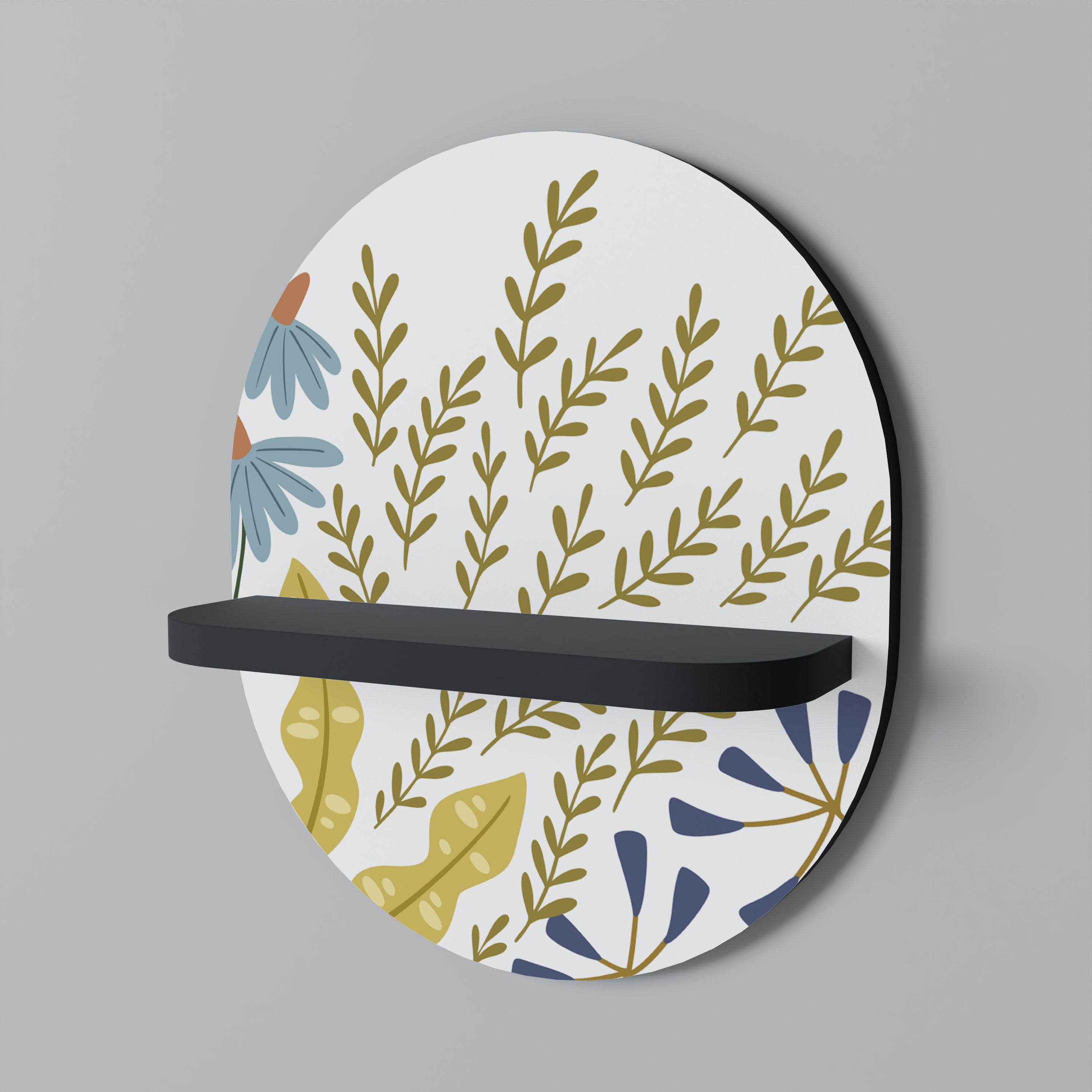 Étagère ovale HELLO SPRING en finition noire