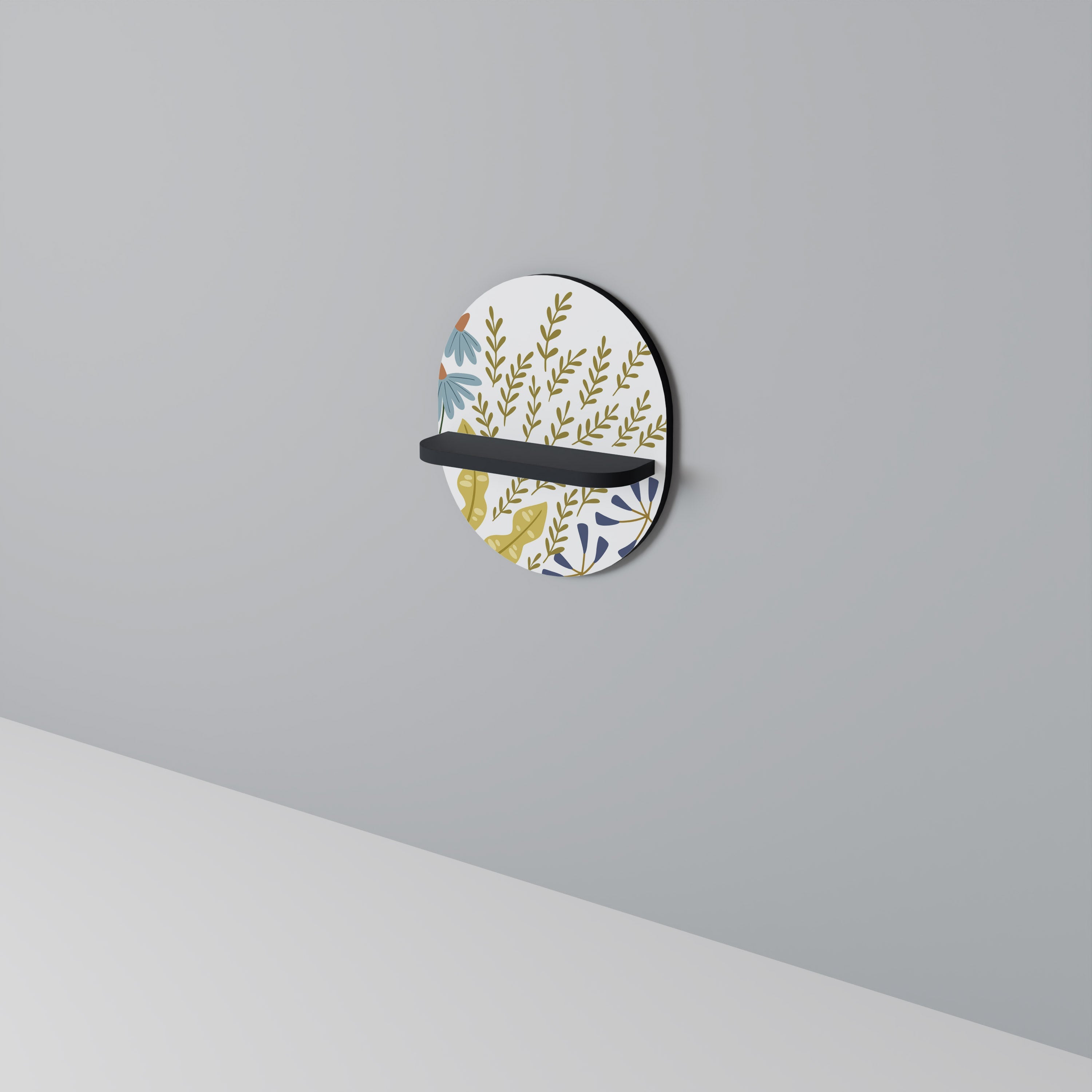 Étagère ovale HELLO SPRING en finition noire