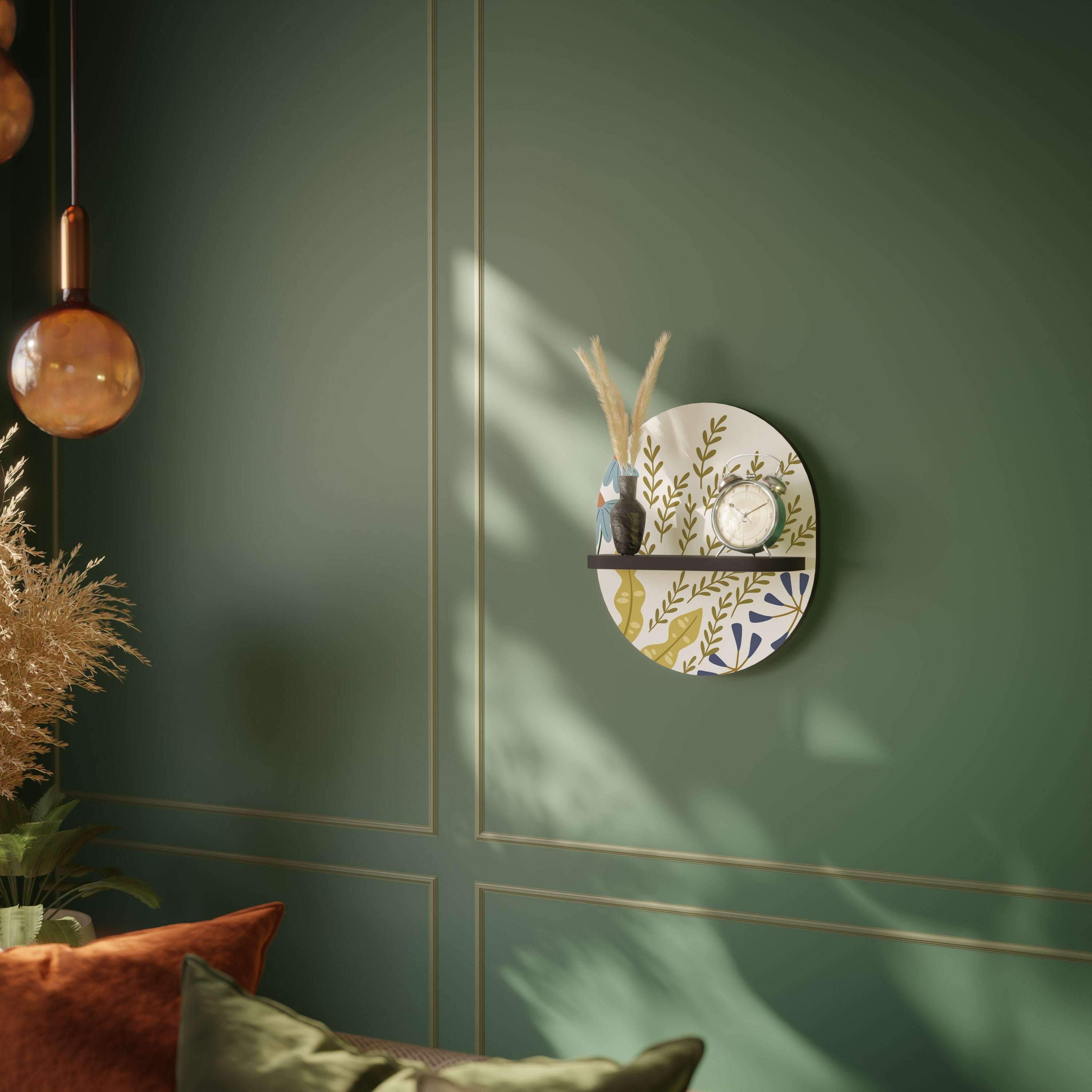 Étagère ovale HELLO SPRING en finition noire