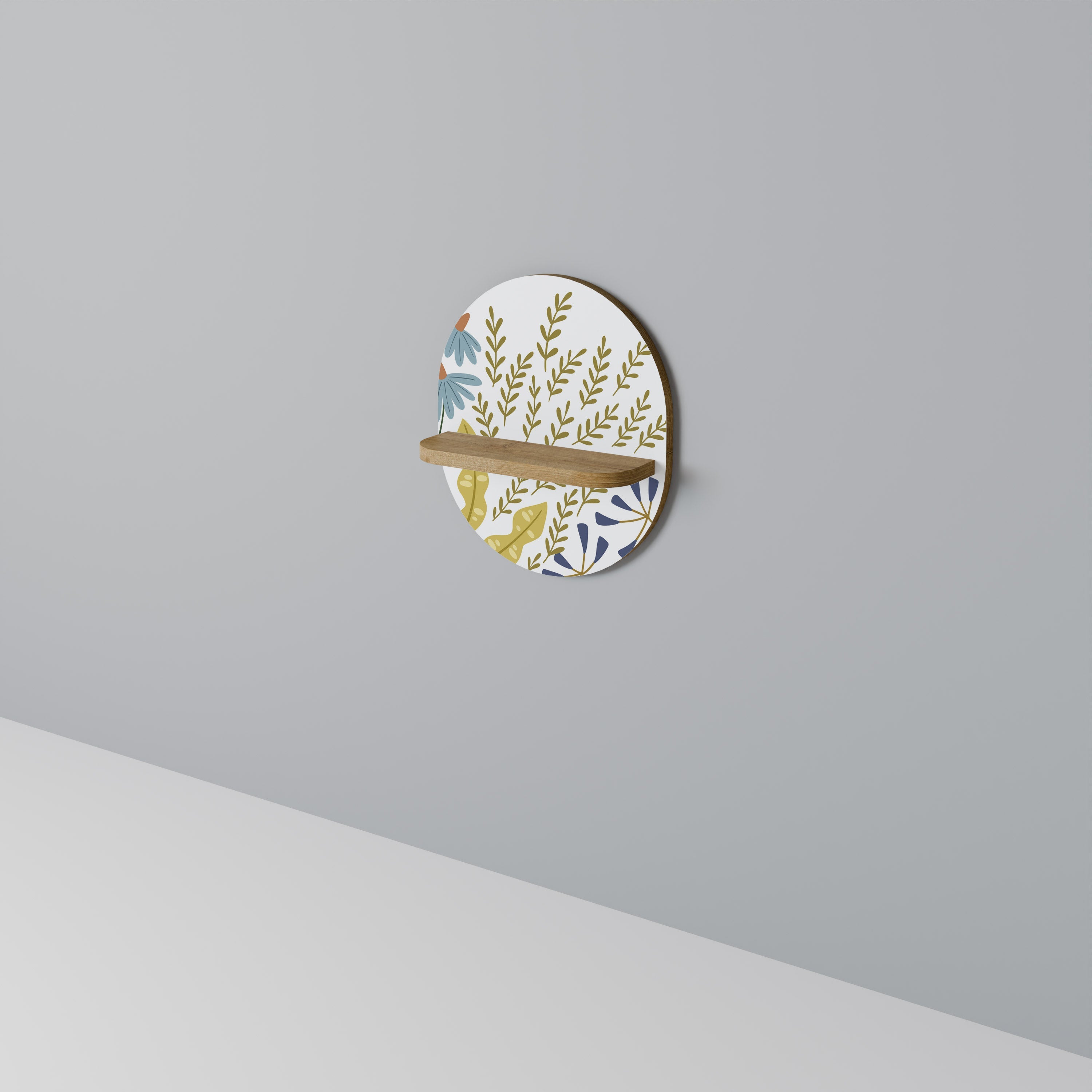 Étagère ovale effet chêne HELLO SPRING