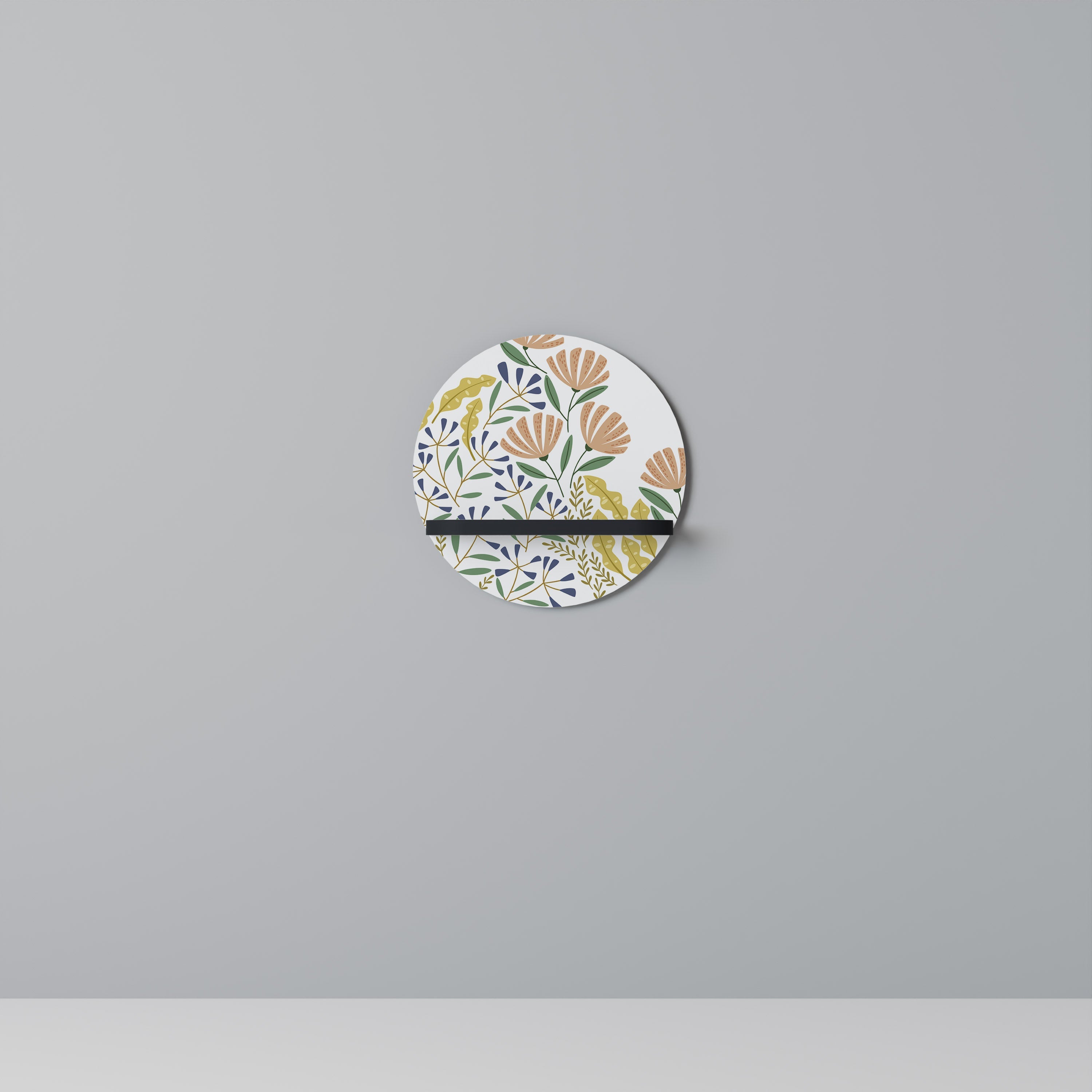 Étagère ronde HELLO SPRING en finition noire