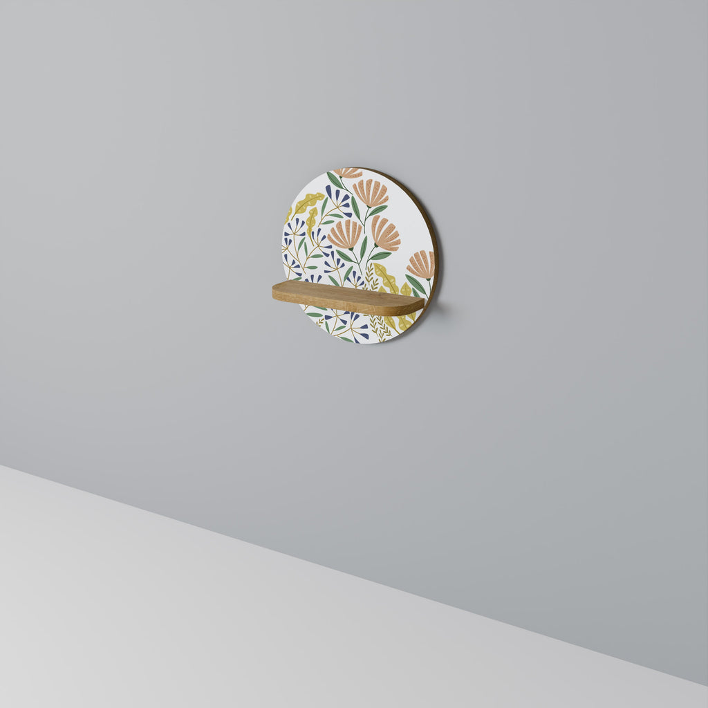 Étagère ronde effet chêne HELLO SPRING