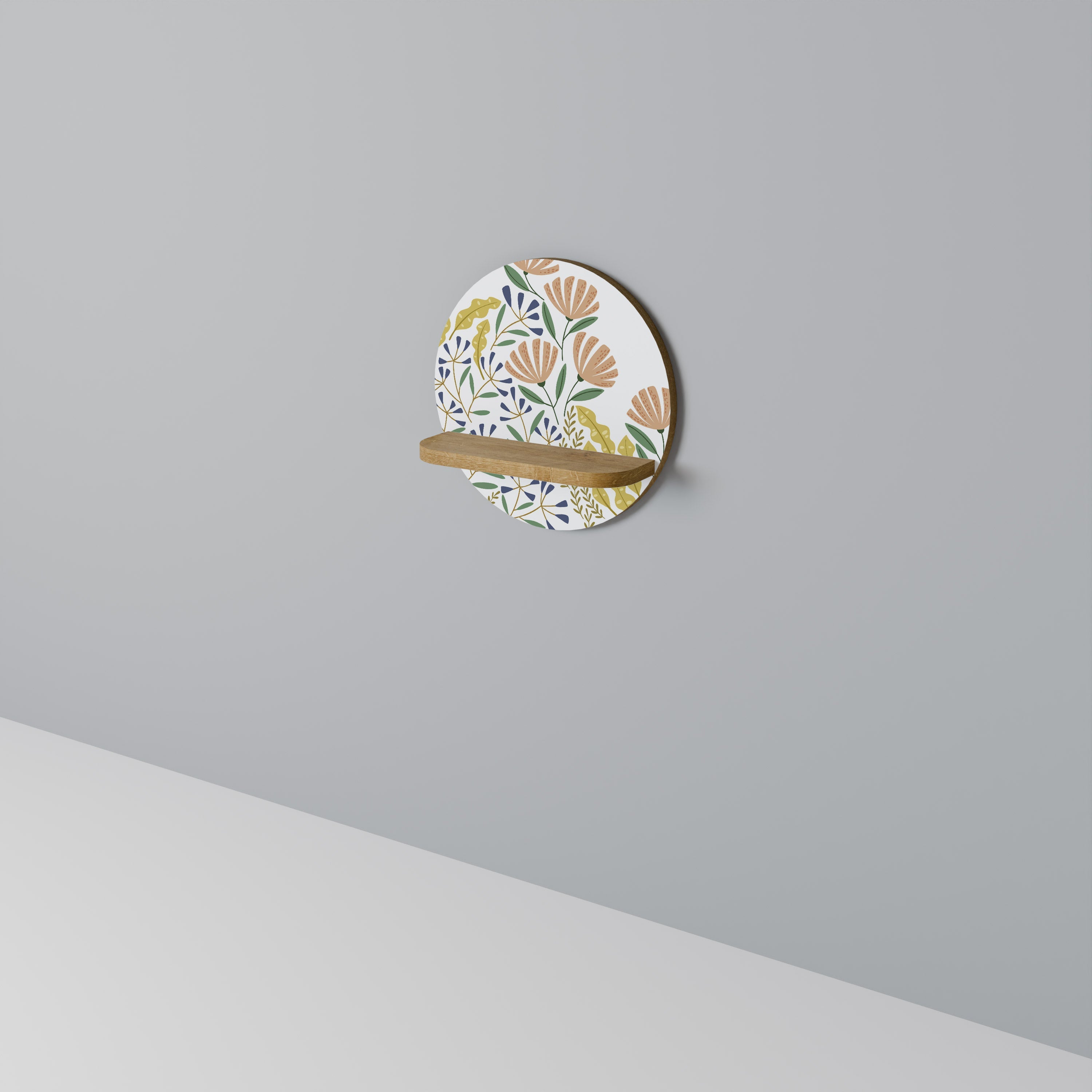 Étagère ronde effet chêne HELLO SPRING