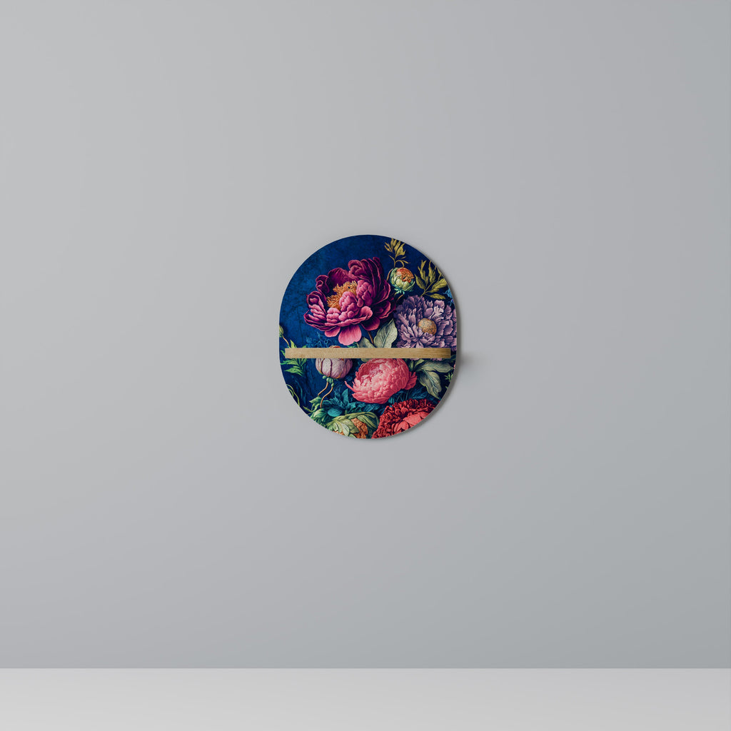 Étagère ovale effet chêne BLOOMING ELEGANCE