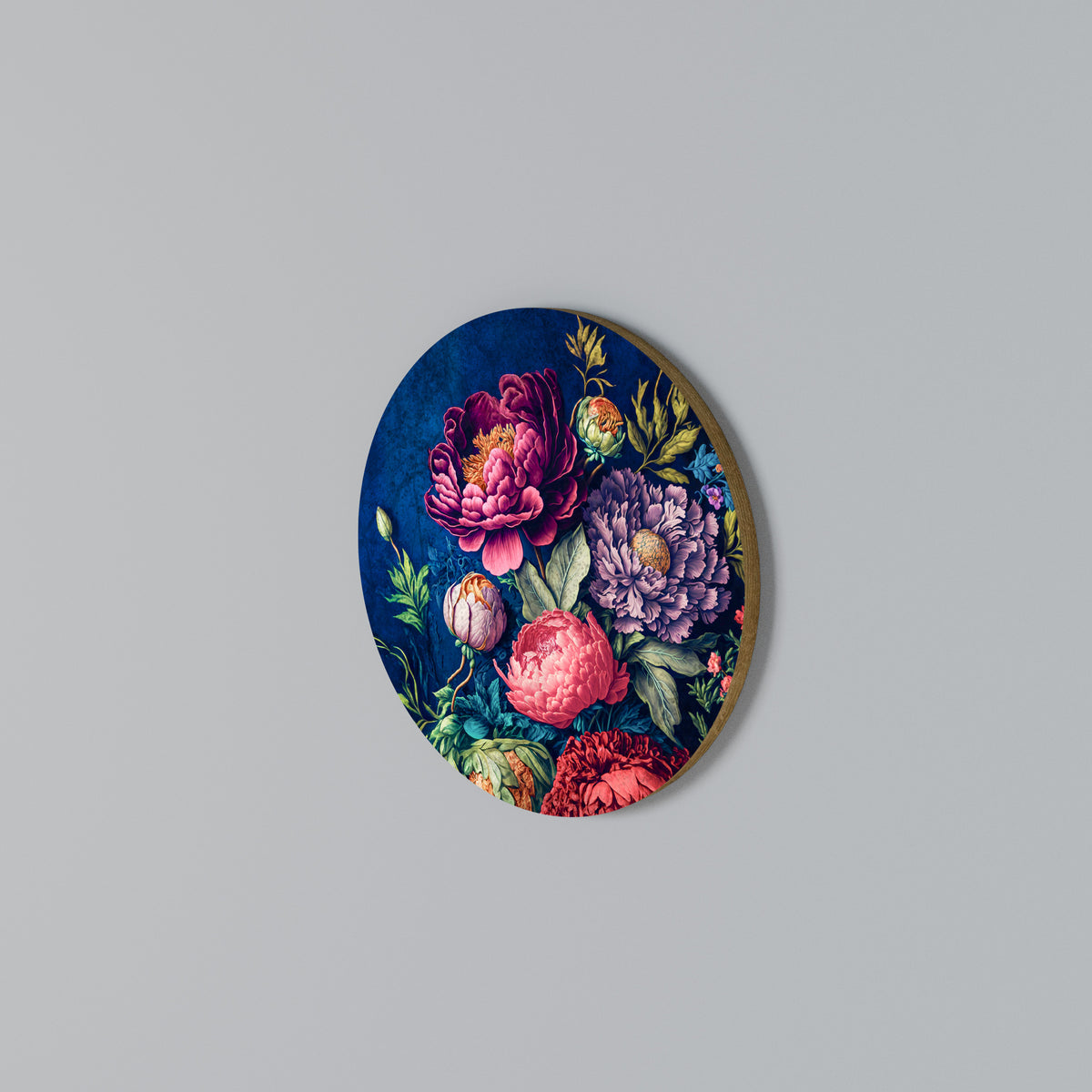 BLOOMING ELEGANCE Round Wall Art