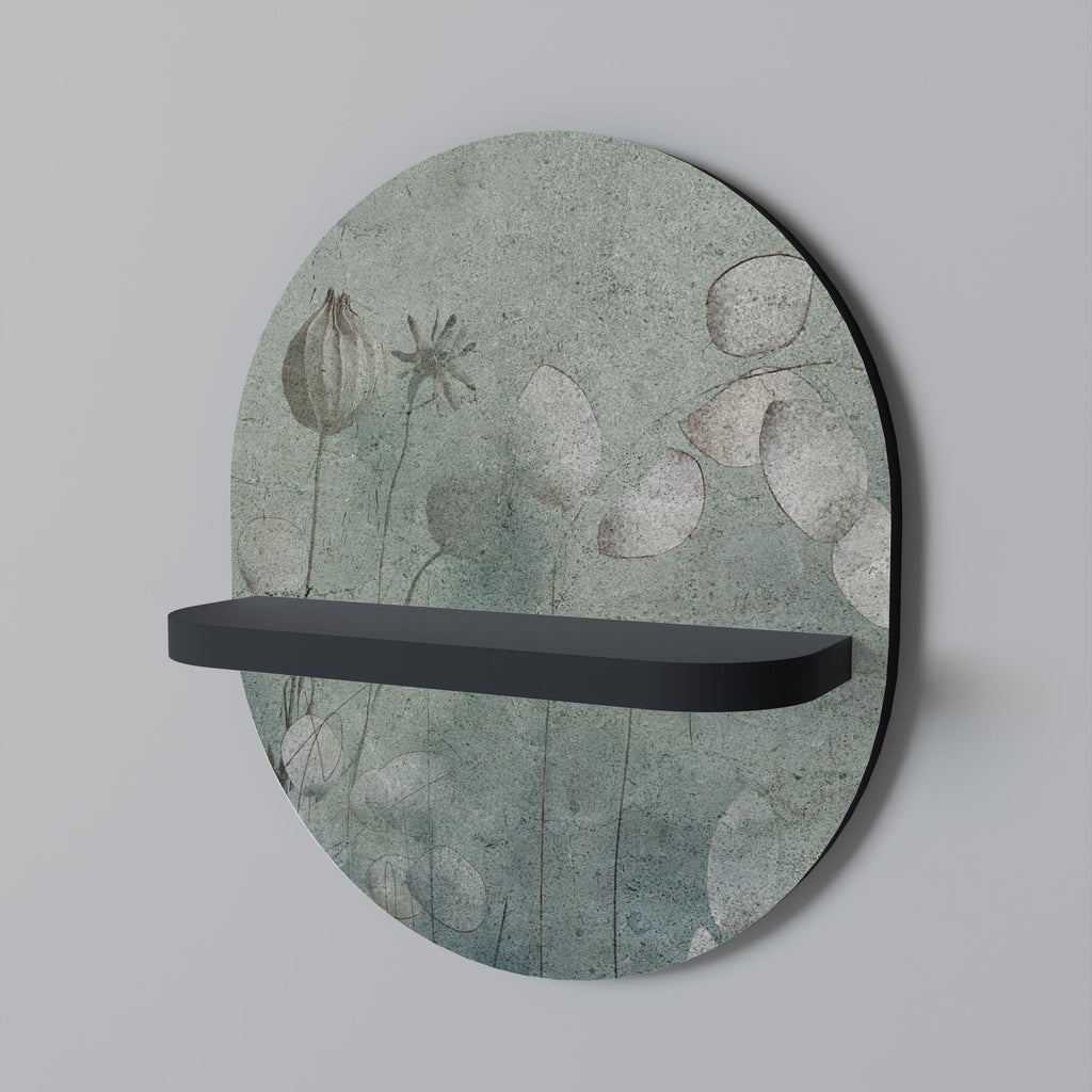 Étagère d'art ovale NIGHT LADY en finition noire