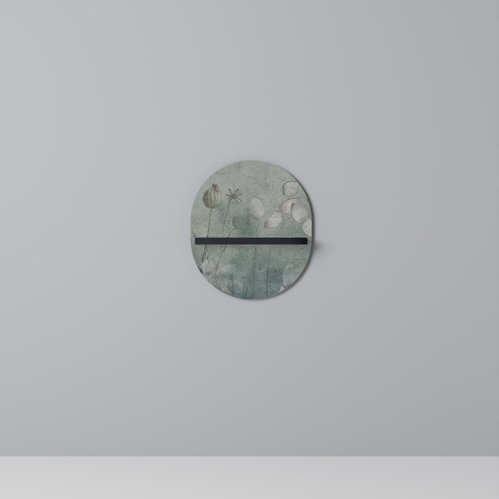 Étagère d'art ovale NIGHT LADY en finition noire