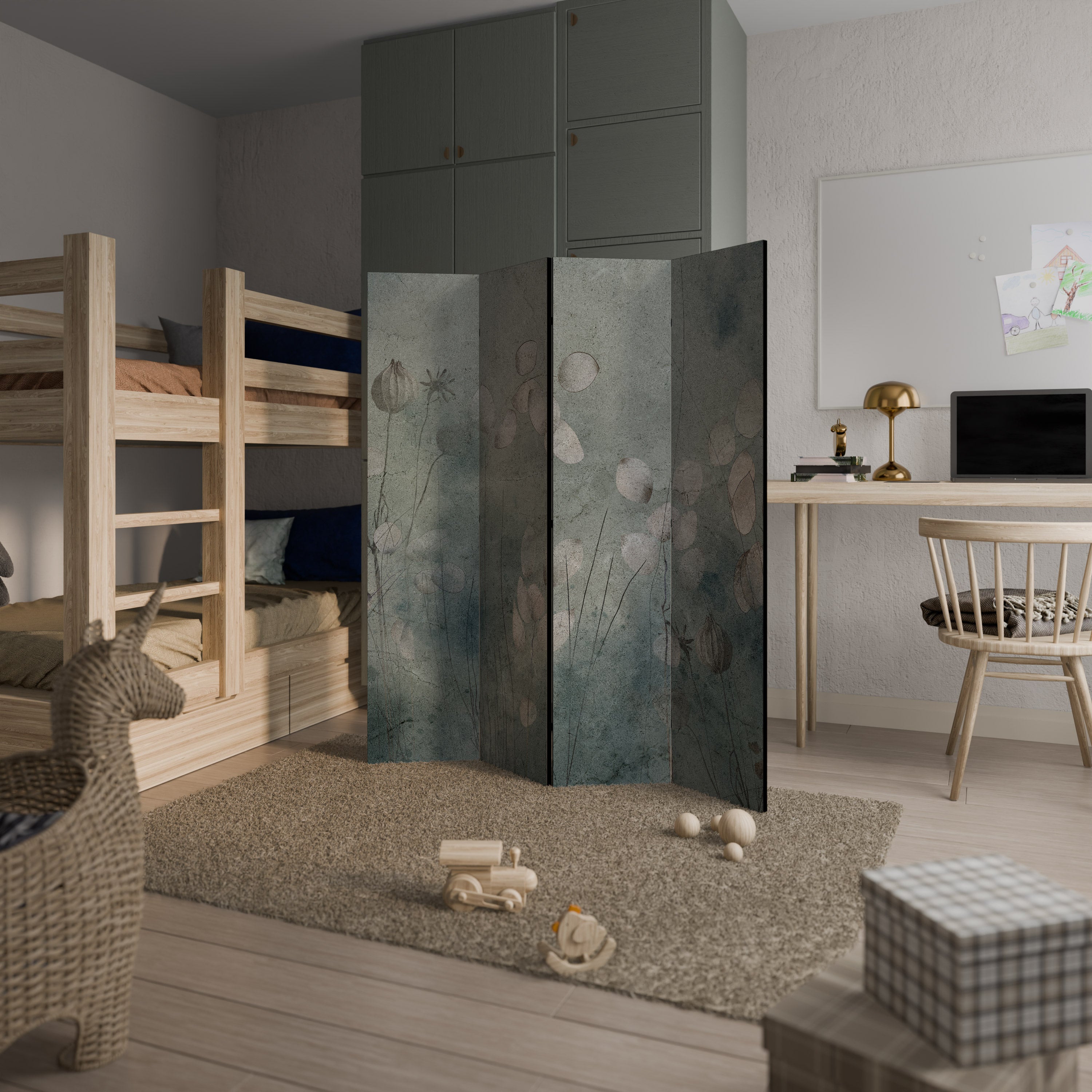 NIGHT LADY 4-Panel Room Divider