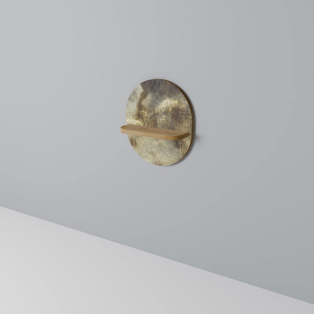 Étagère d'art ovale GENTLE POWER effet chêne