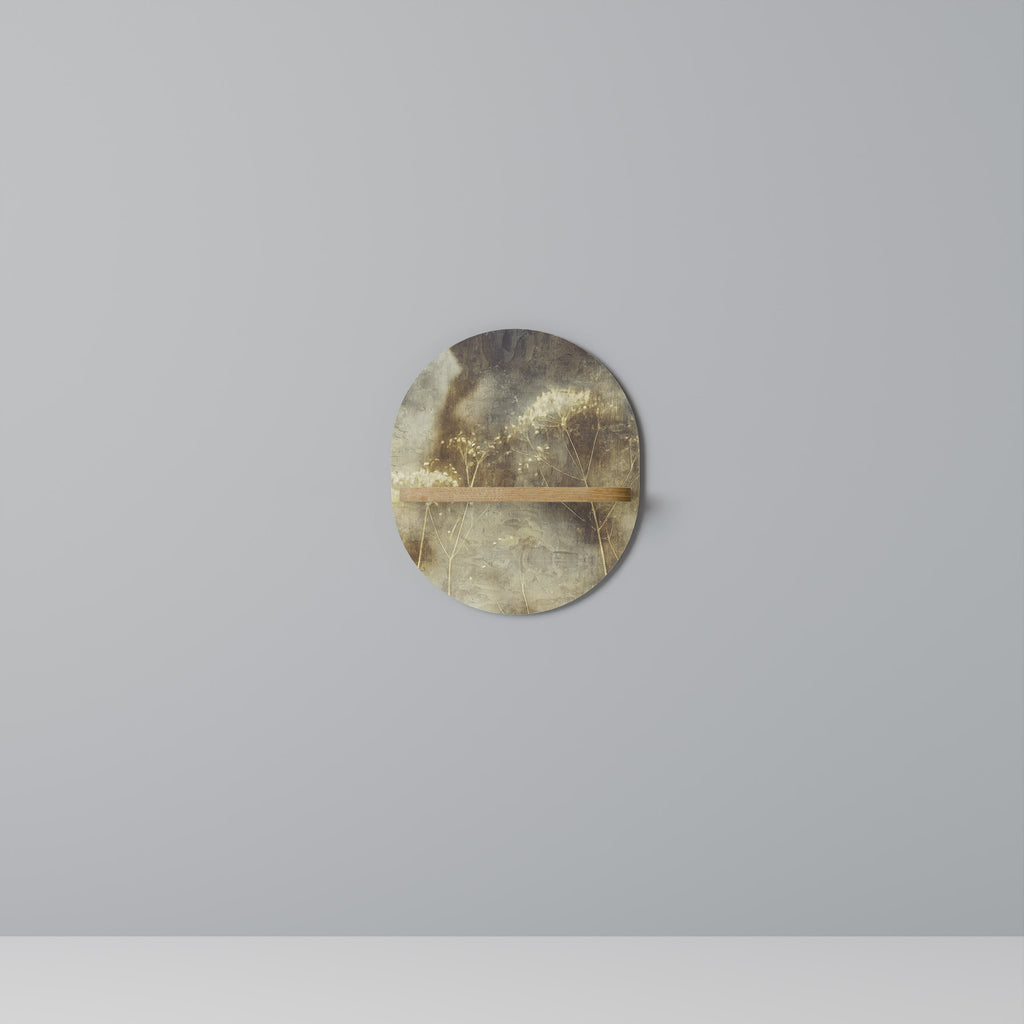 Étagère d'art ovale GENTLE POWER effet chêne