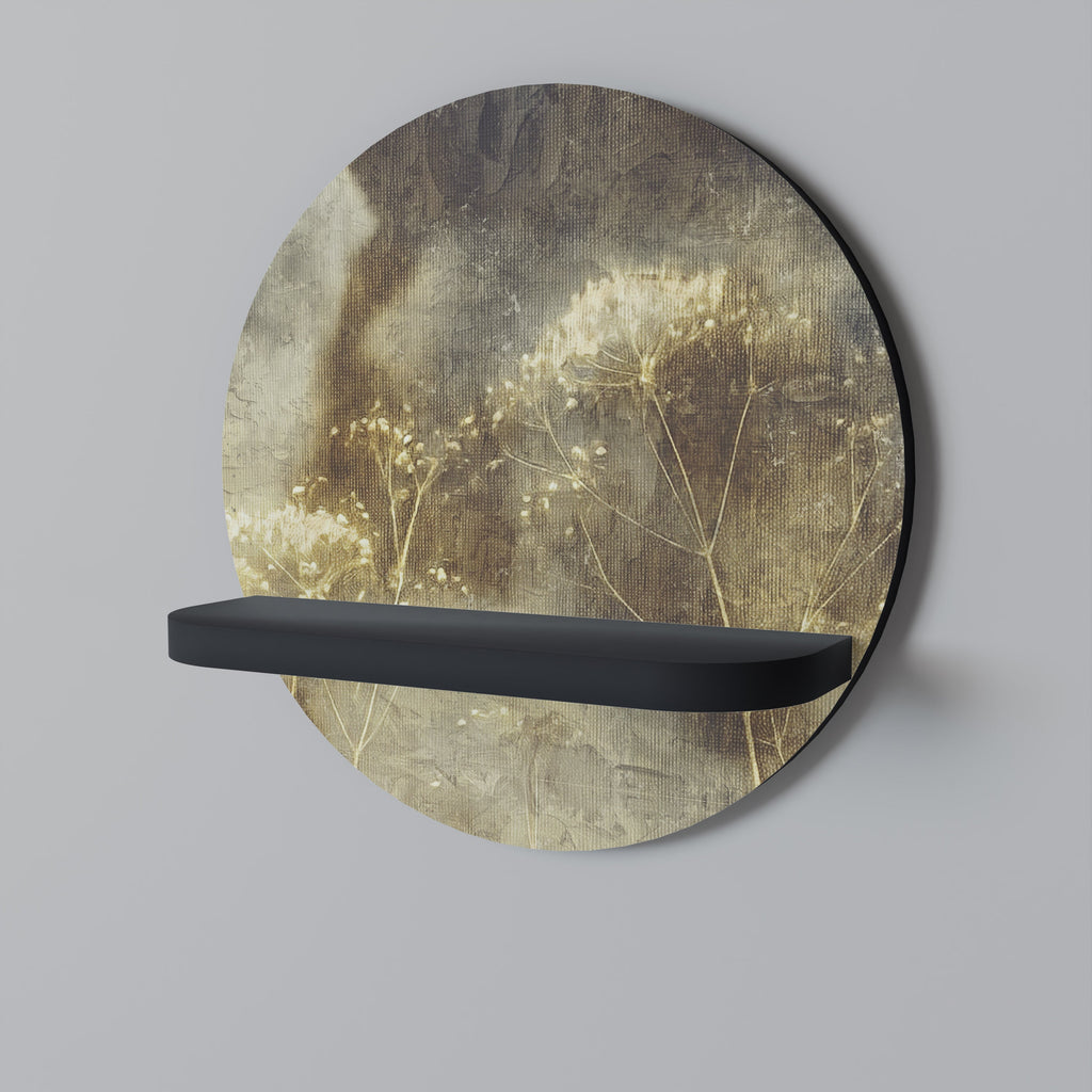 Étagère d'art ronde GENTLE POWER en finition noire