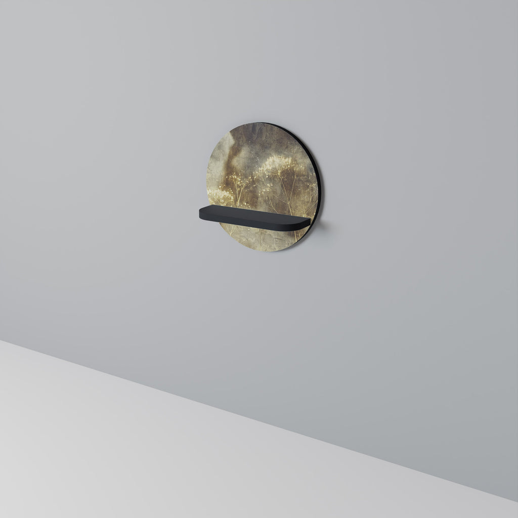 Étagère d'art ronde GENTLE POWER en finition noire