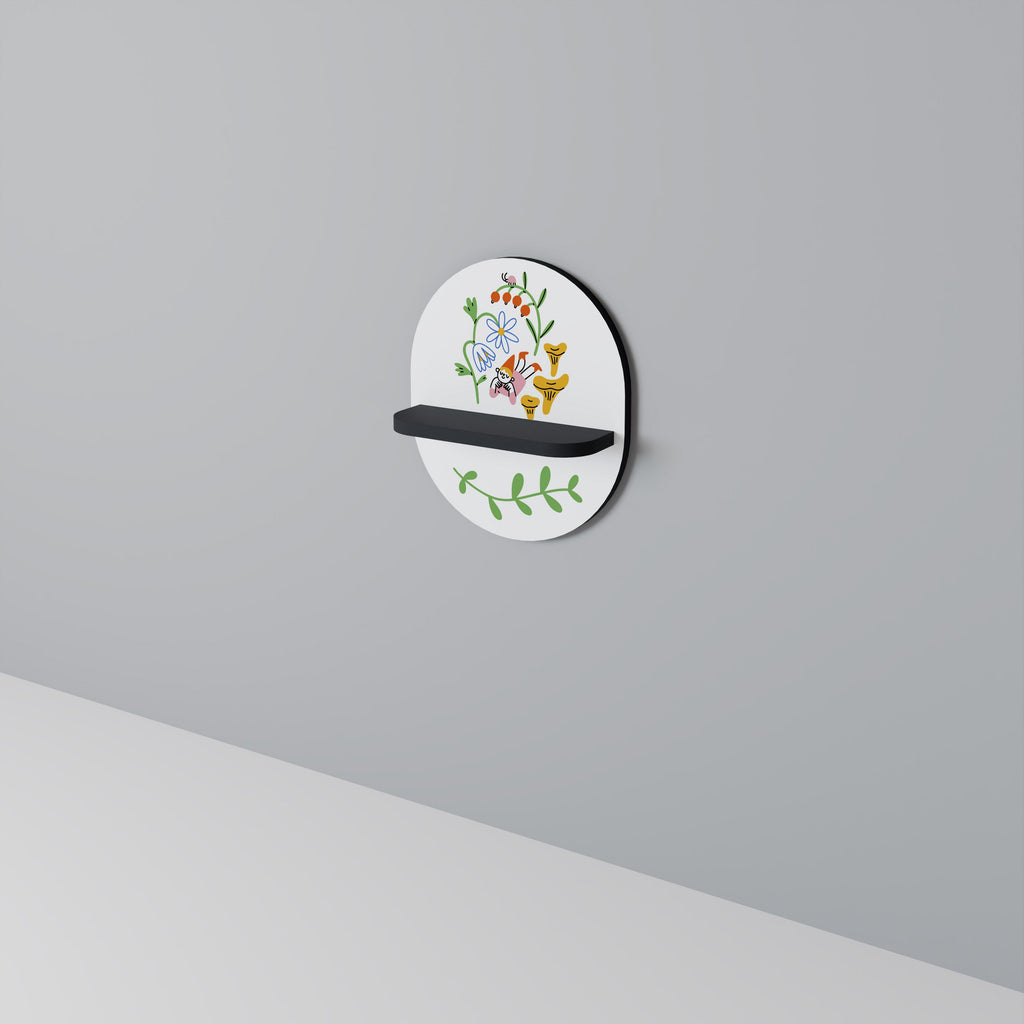 Étagère ovale GARDEN LIFE en finition noire