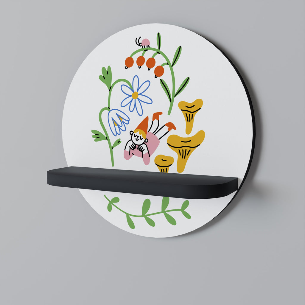 Étagère ronde GARDEN LIFE en finition noire