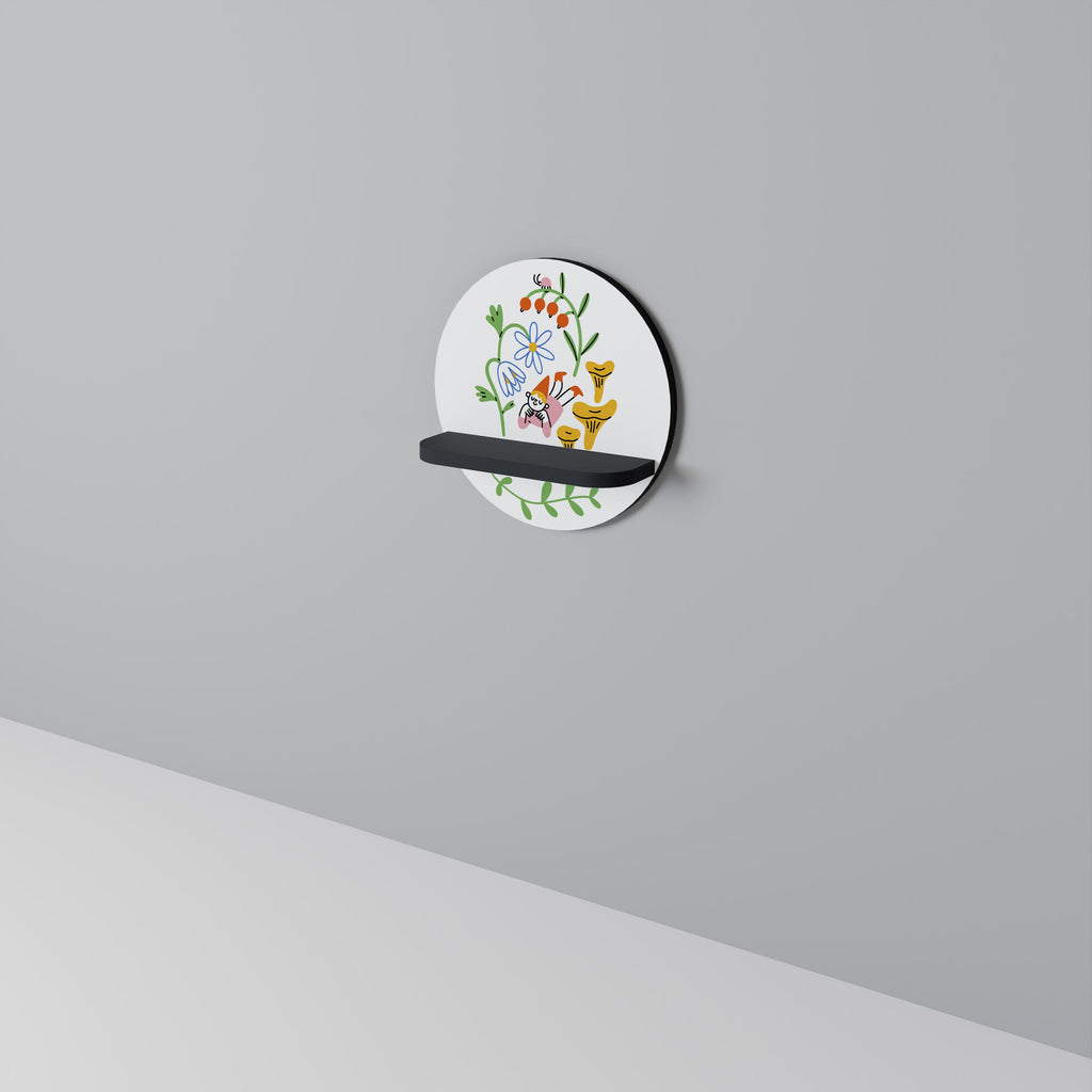 Étagère ronde GARDEN LIFE en finition noire