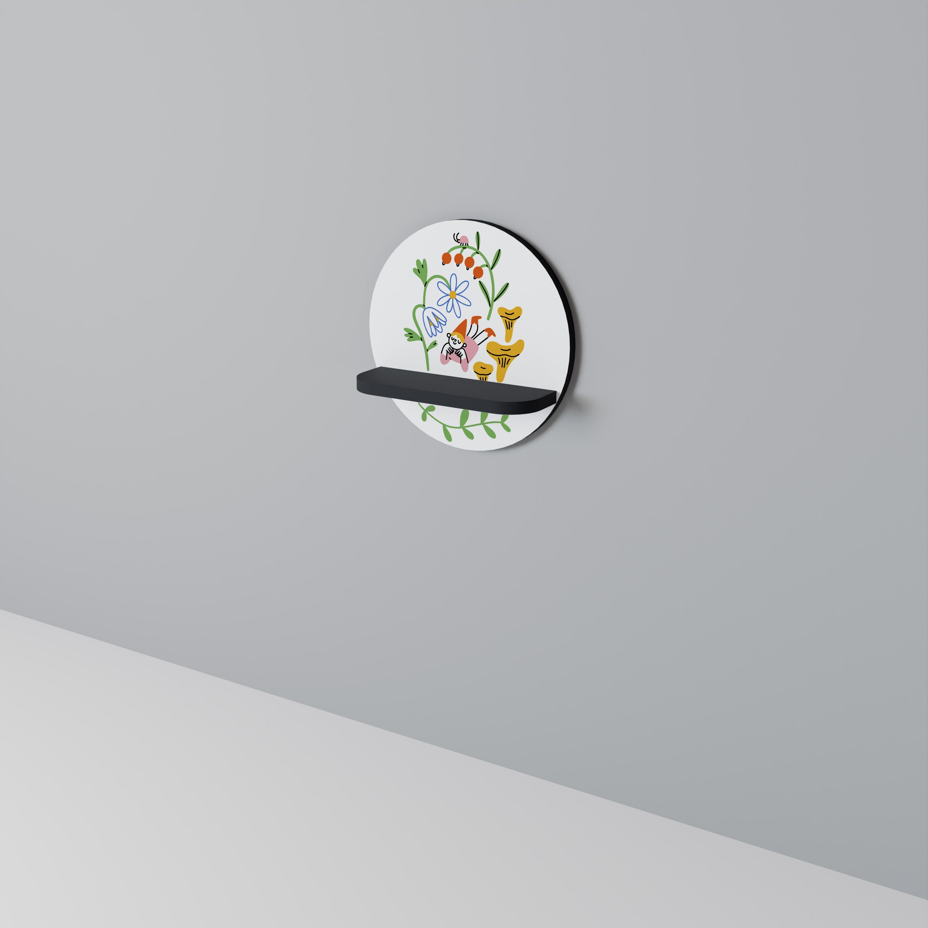 Étagère ronde GARDEN LIFE en finition noire