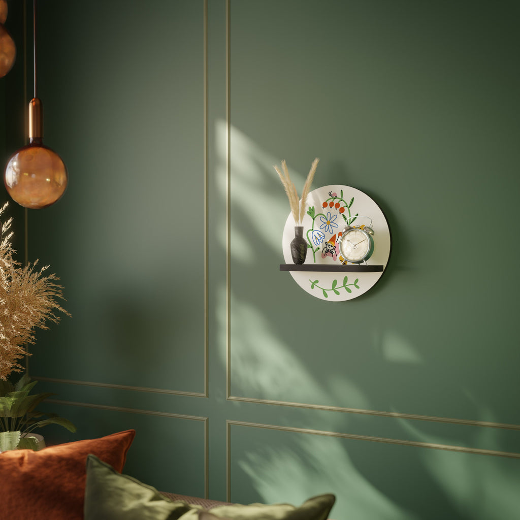 Étagère ronde GARDEN LIFE en finition noire