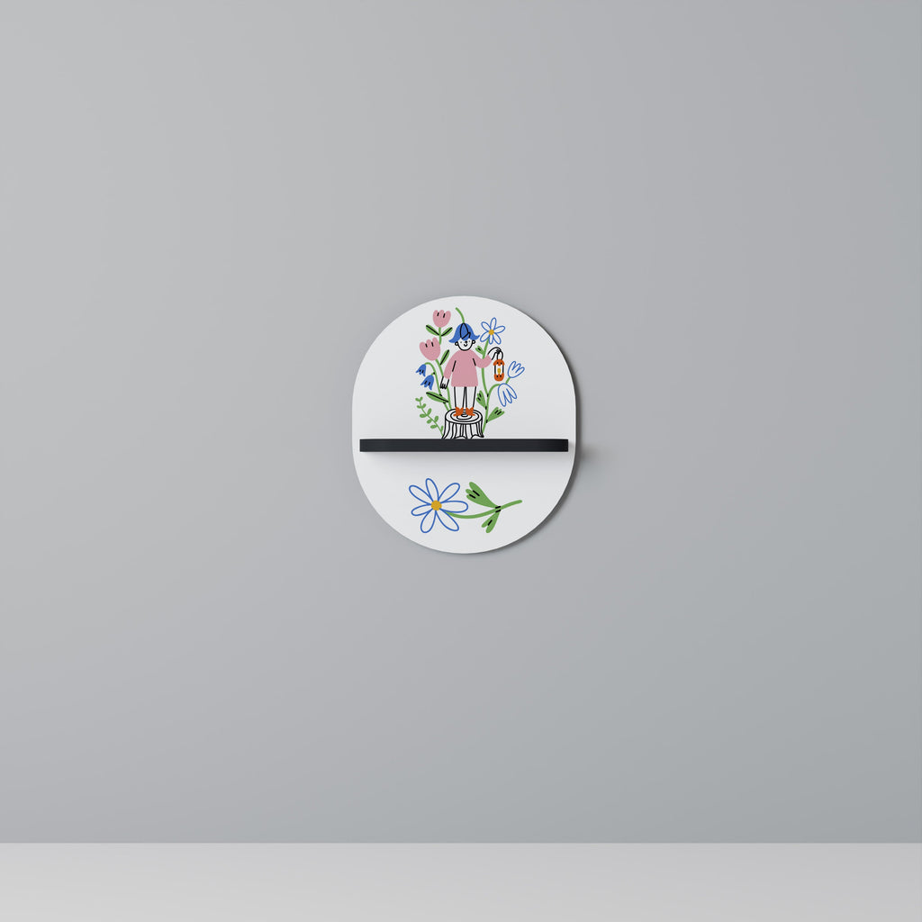 Étagère d'art ovale GARDEN GUARDIAN en finition noire