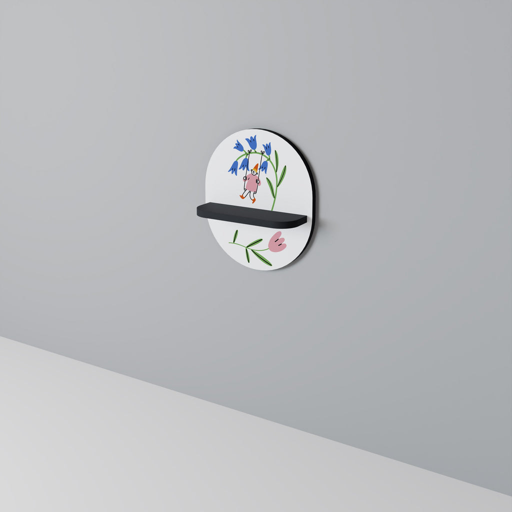 Étagère ovale GARDEN JOY en finition noire