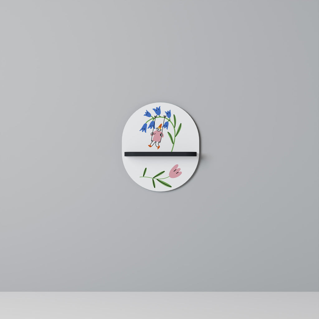 Étagère ovale GARDEN JOY en finition noire