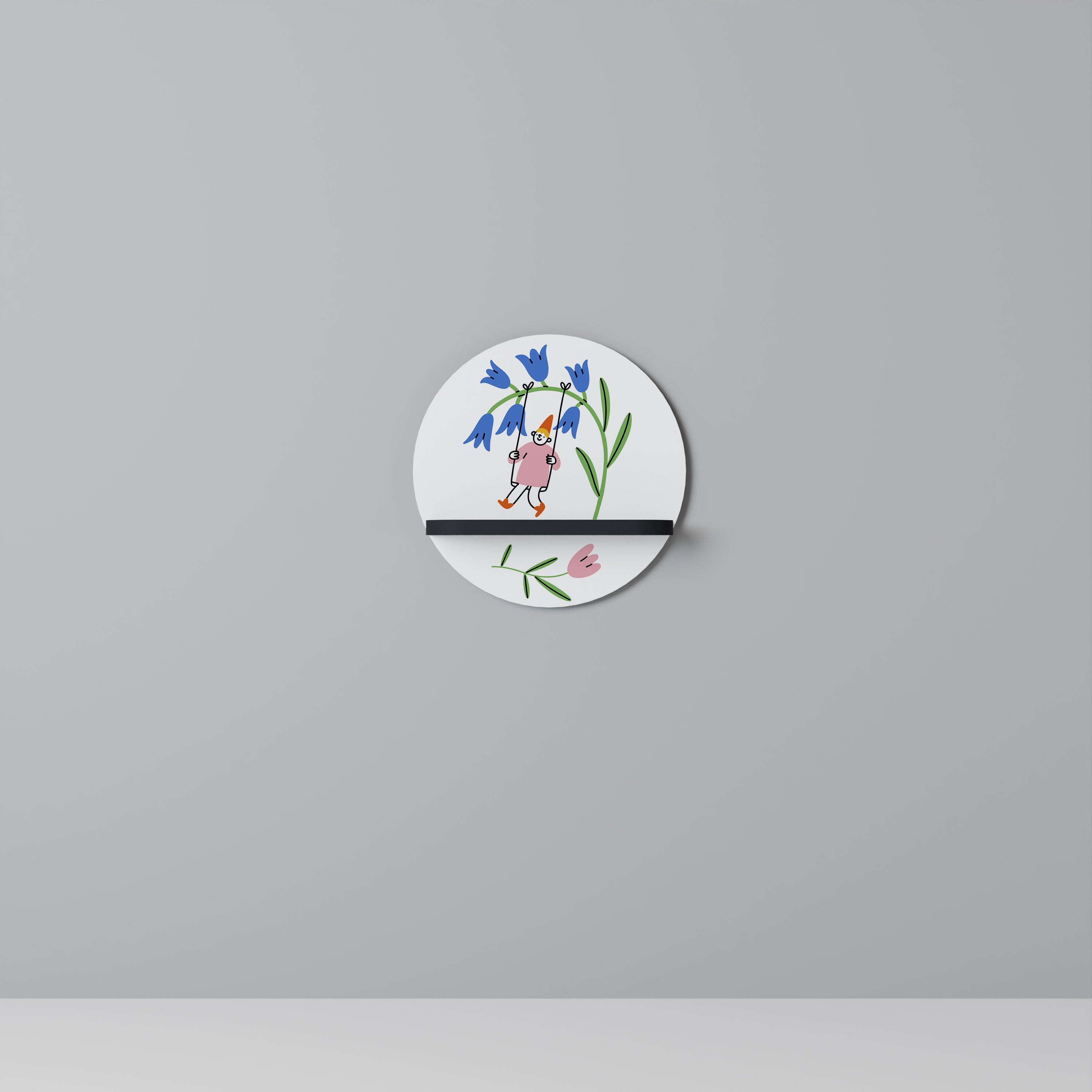 Étagère ronde GARDEN JOY en finition noire