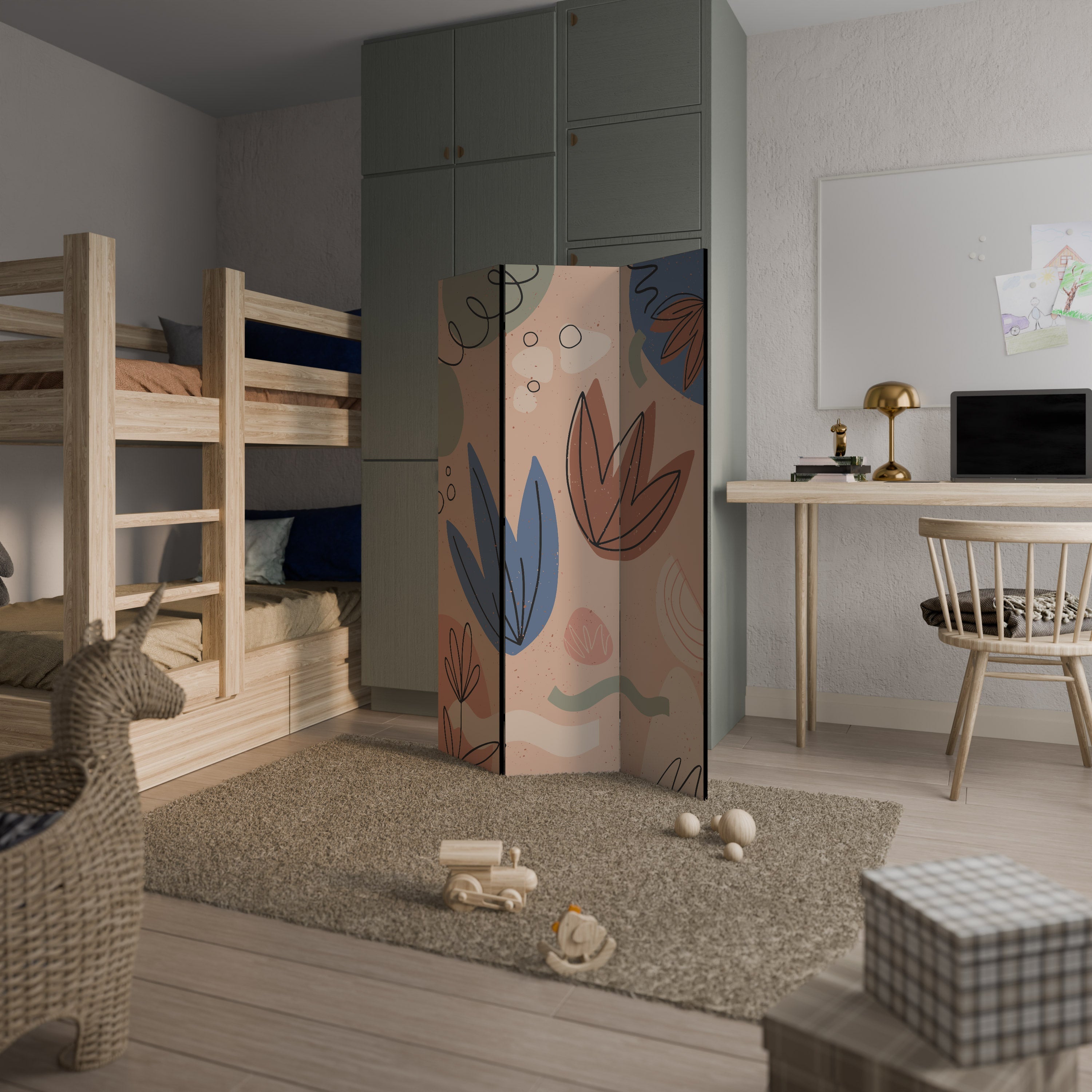 Paravent décoratif à 3 panneaux PASTEL DESTINY