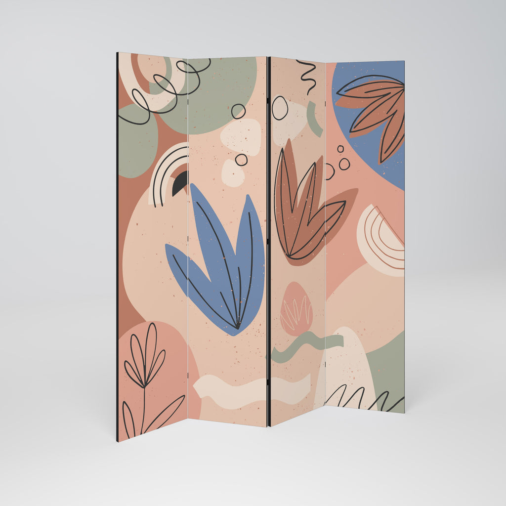 Paravent décoratif à 4 panneaux PASTEL DESTINY